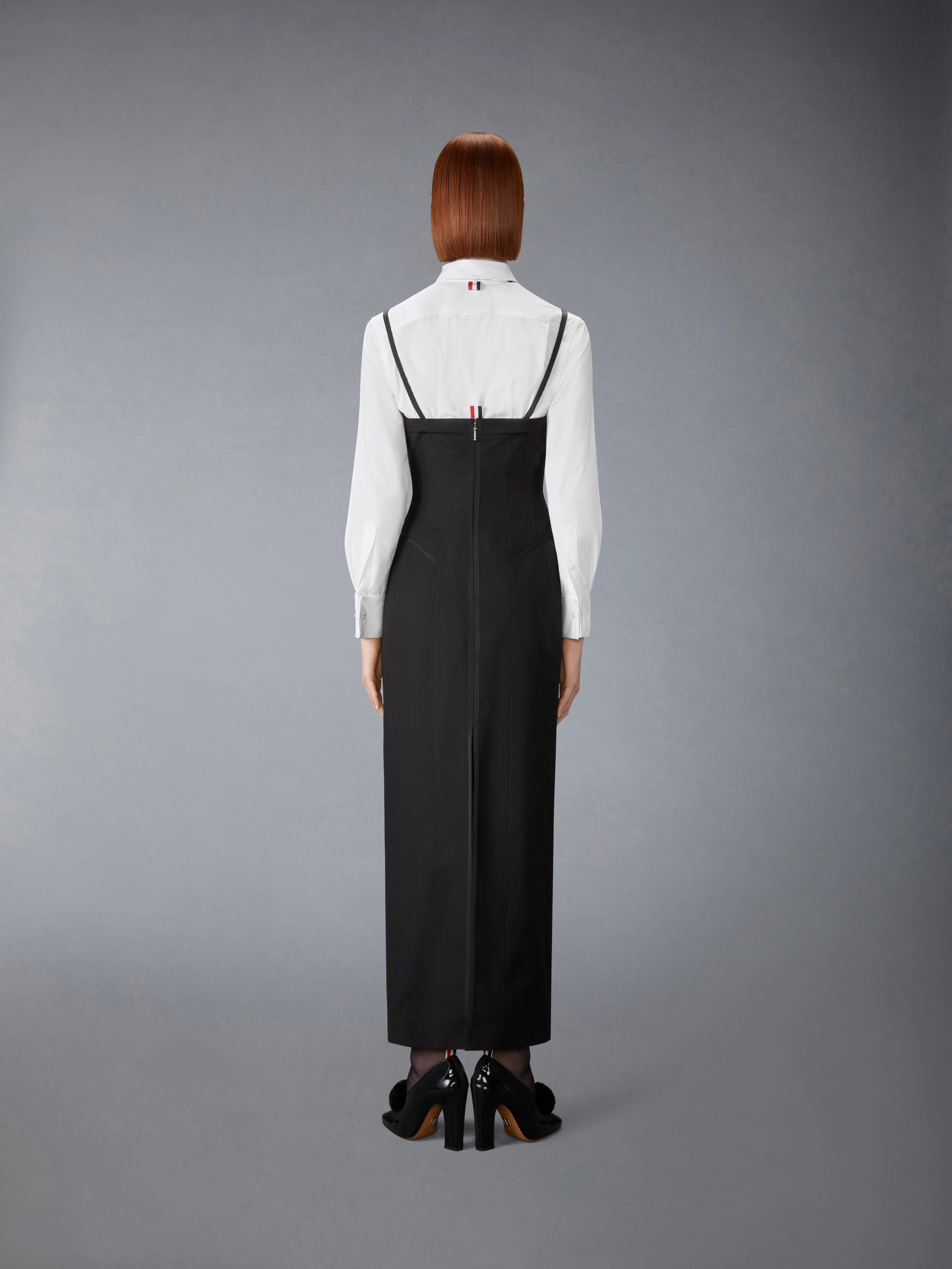 2-PLY FRESCO TIPPING CORSET PENCIL DRESS - Image 4
