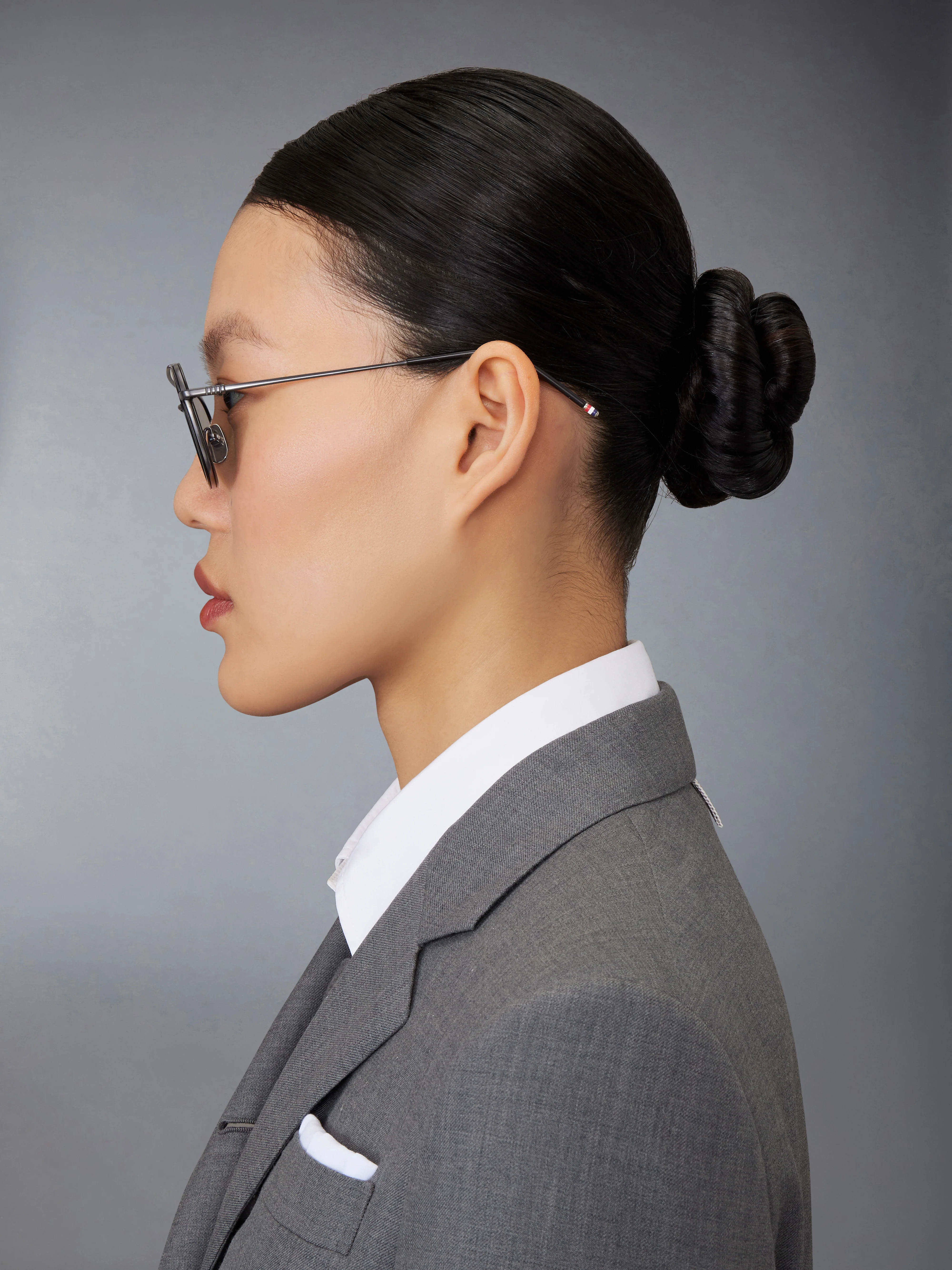 ACETATE AND TITANIUM RECTANGULAR AVIATOR SUNGLASSES - Image 4