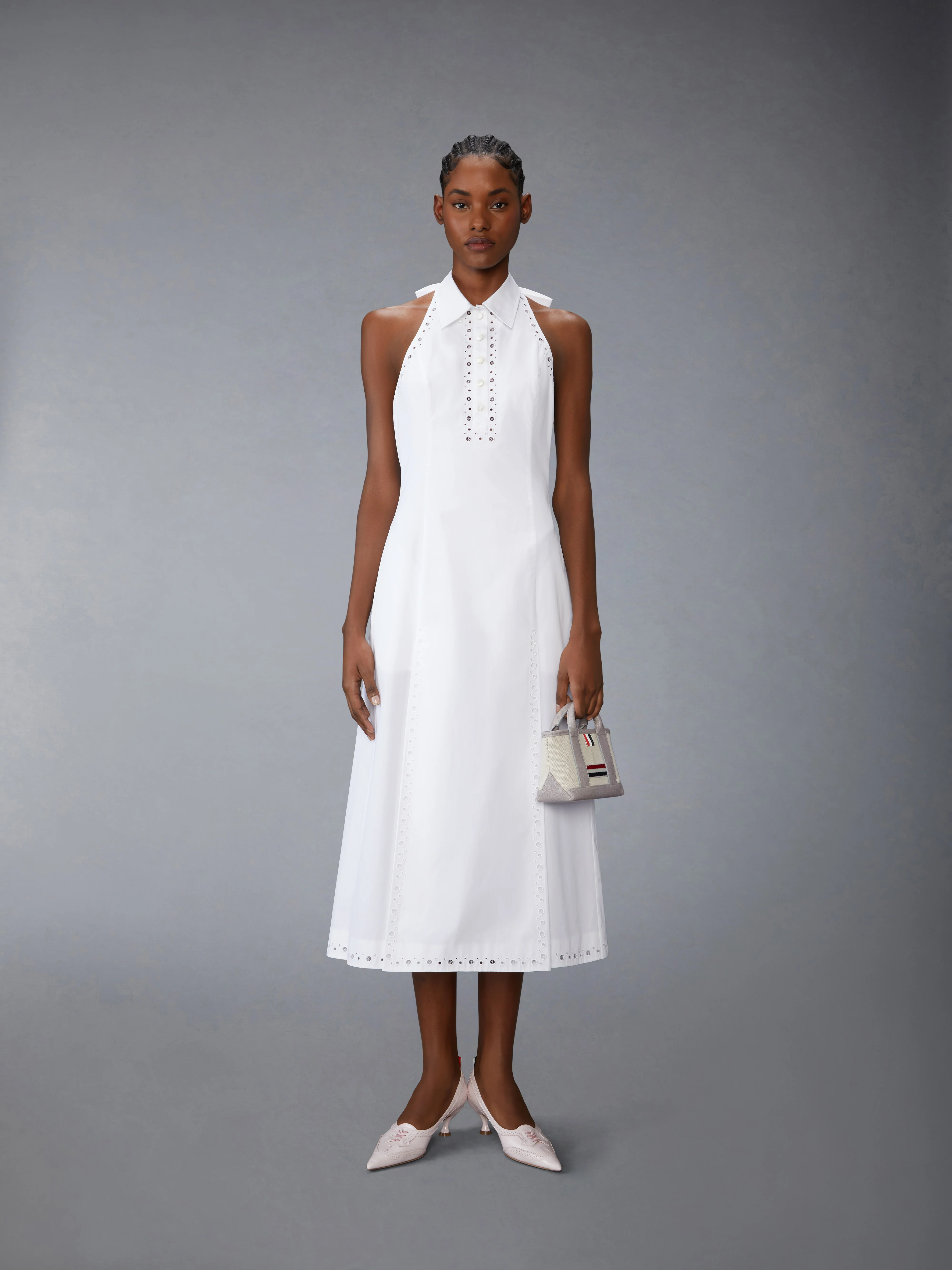 ANGLAISE AND POPLIN POLO HALTER DRESS - Image 4