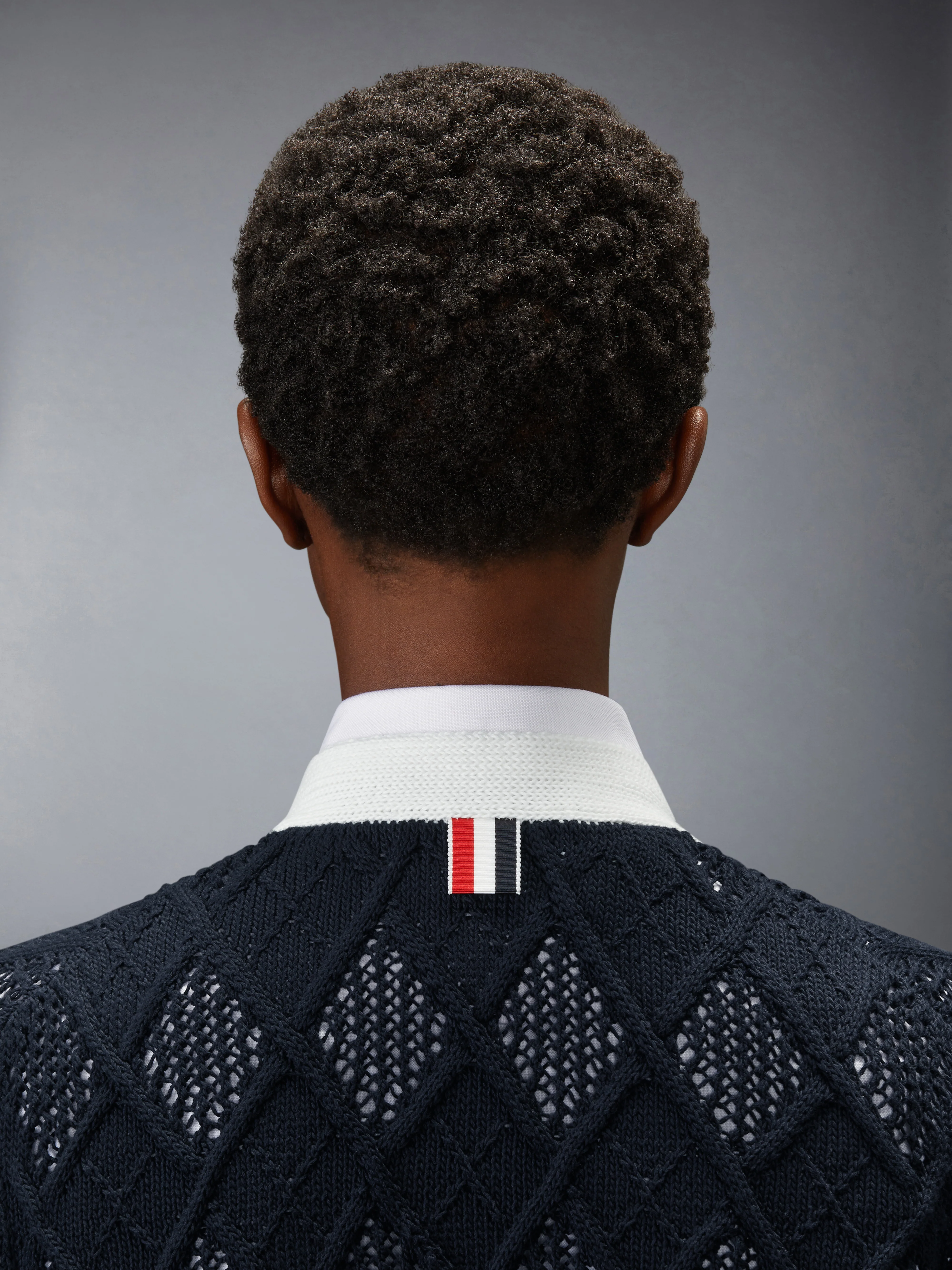 ARGYLE POINTELLE 4-BAR SHORT SLEEVE CARDIGAN - Image 3