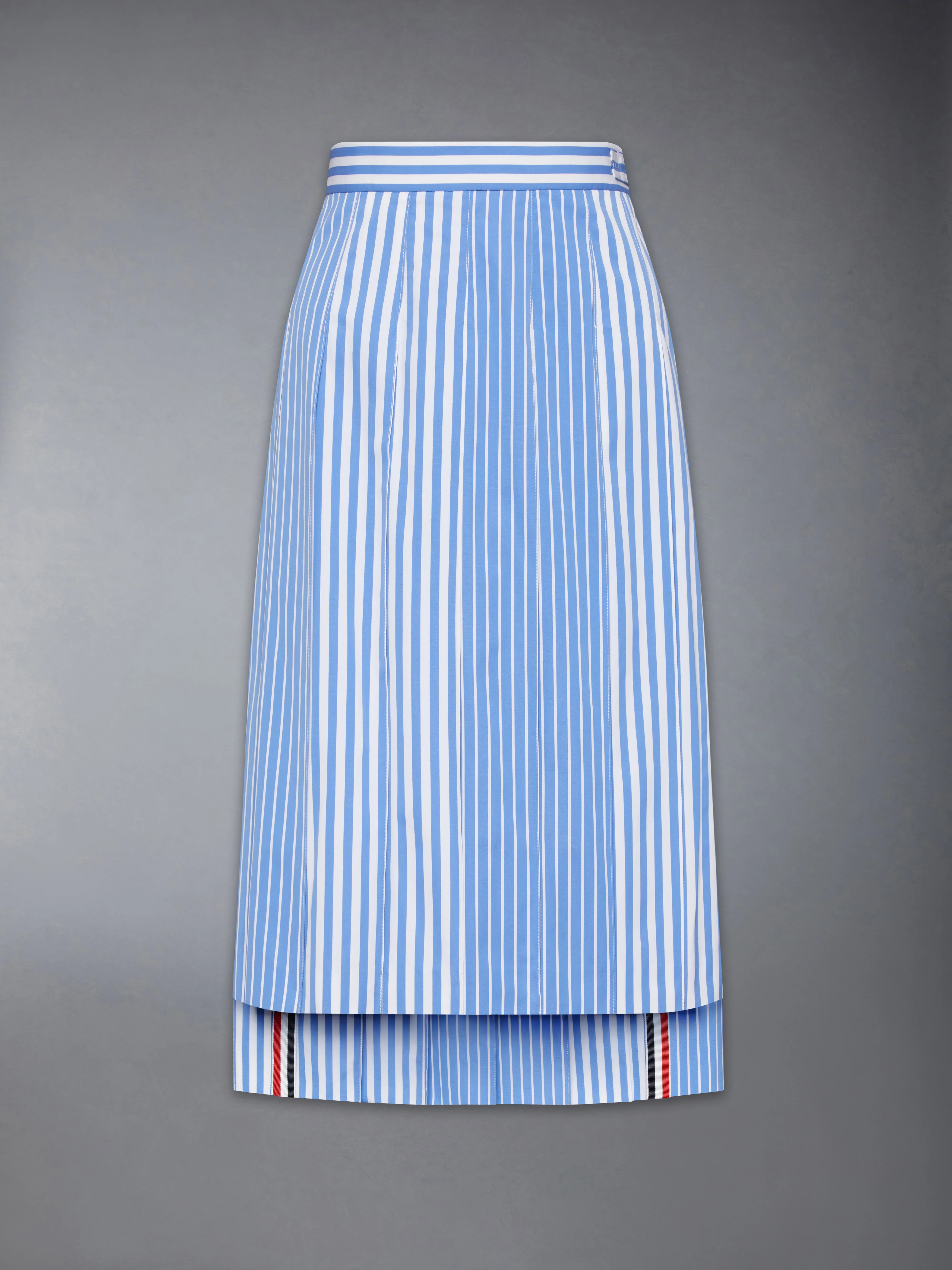 AWNING STRIPED POPLIN FUNMIX PLEATED SKIRT - Image 7