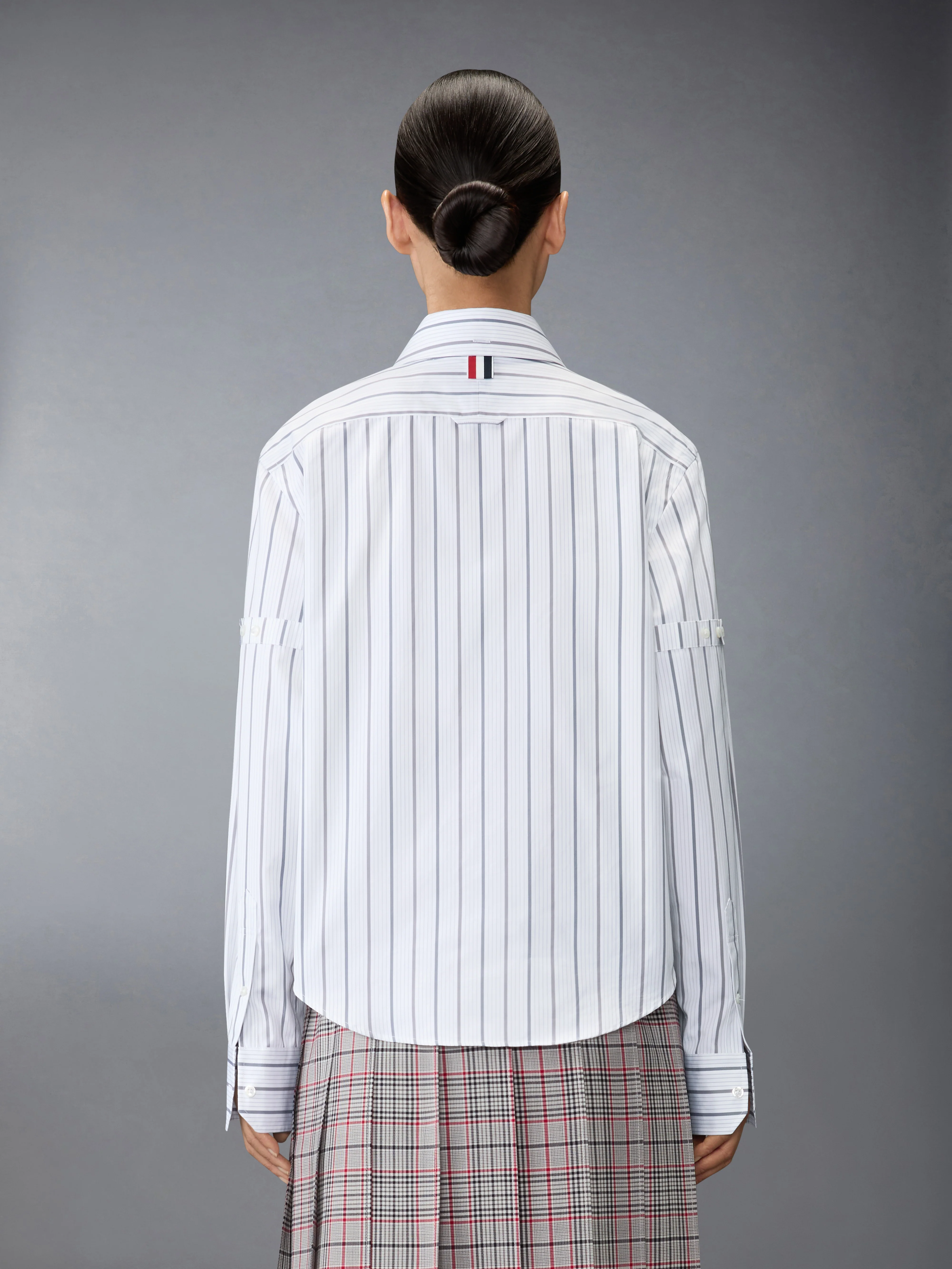 BAR STRIPE POPLIN ARMBAND EASY FIT SHIRT - Image 3