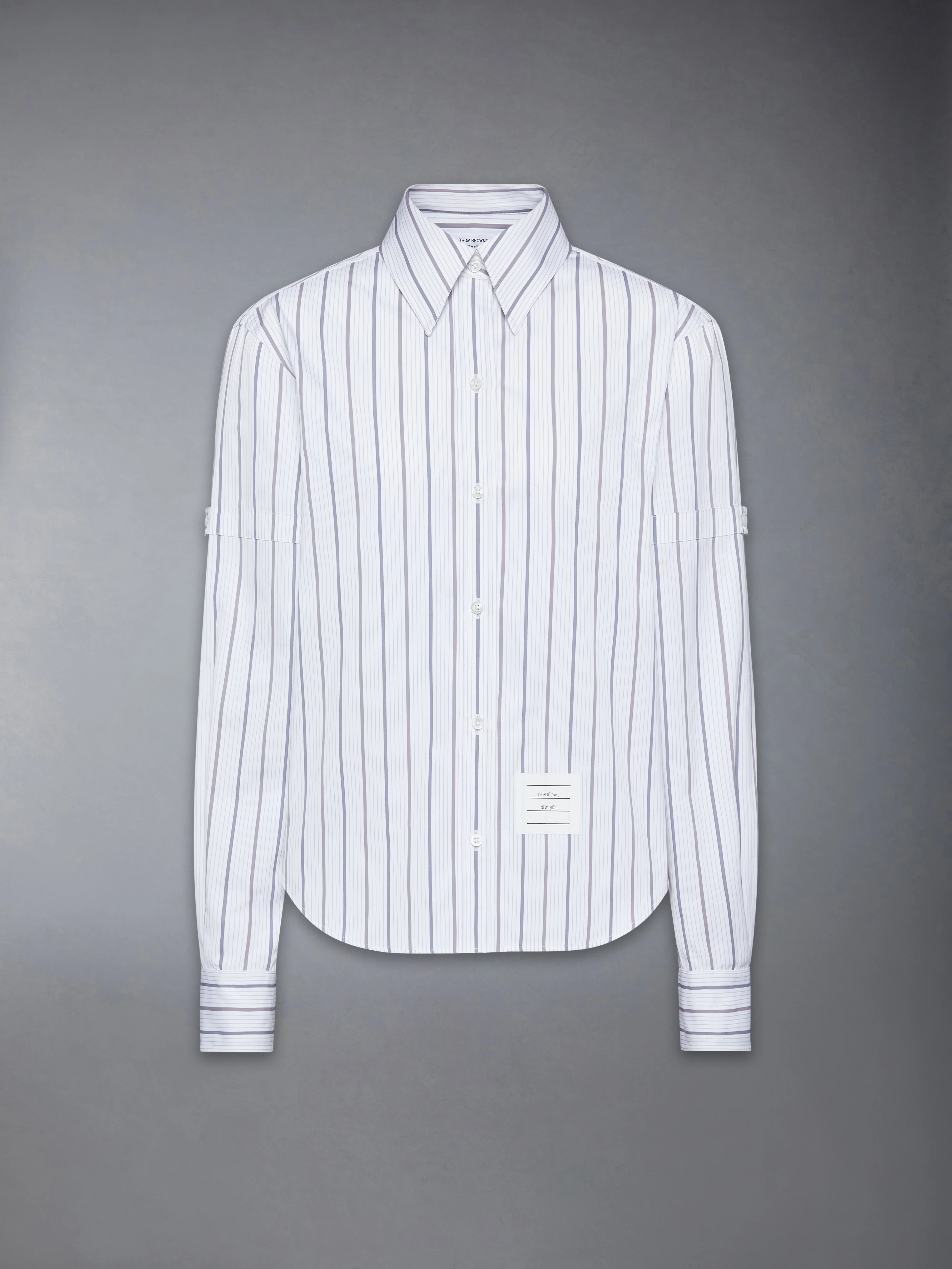 BAR STRIPE POPLIN ARMBAND EASY FIT SHIRT - Image 7