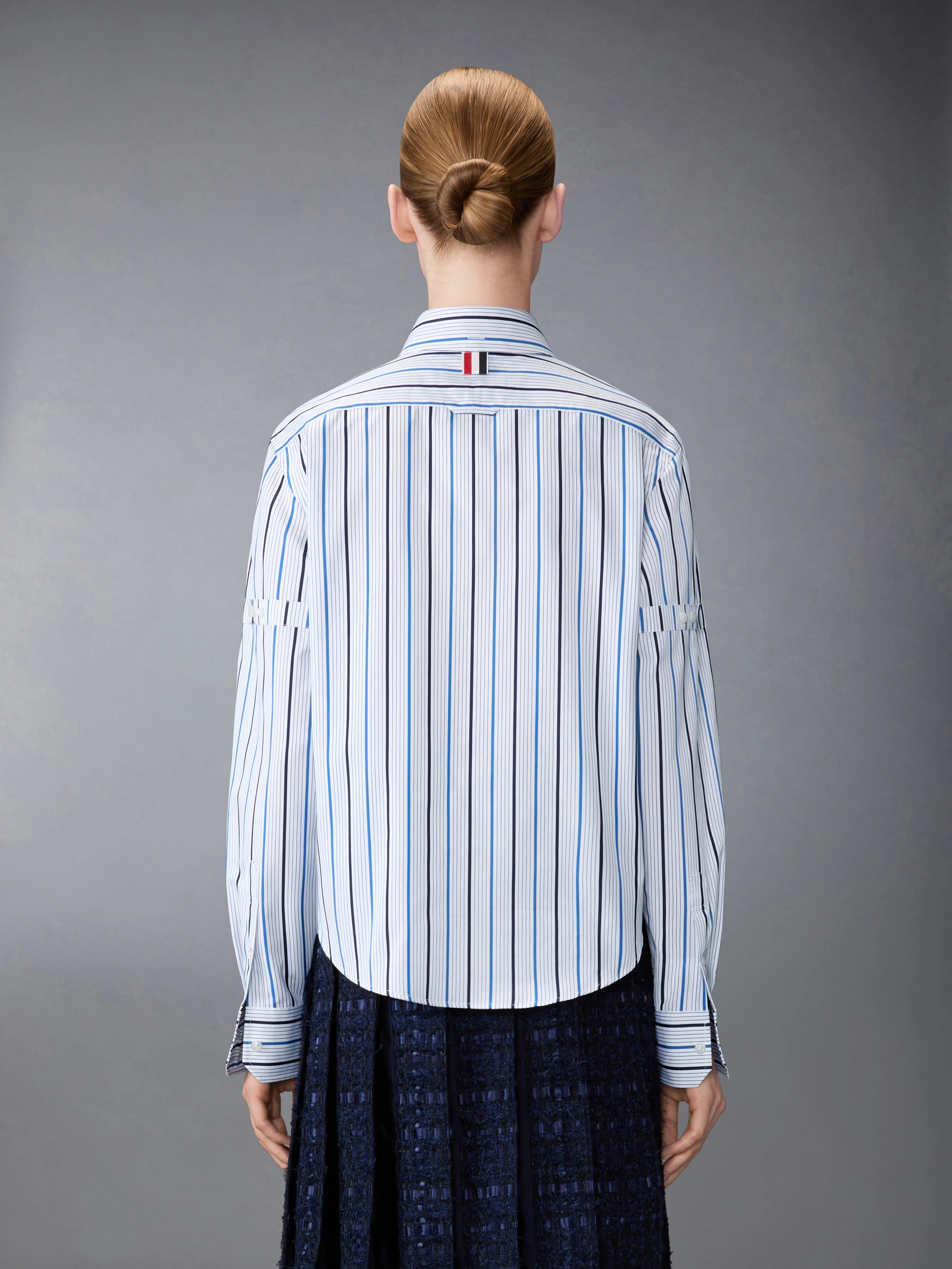 BAR STRIPE POPLIN ARMBAND EASY FIT SHIRT - Image 3
