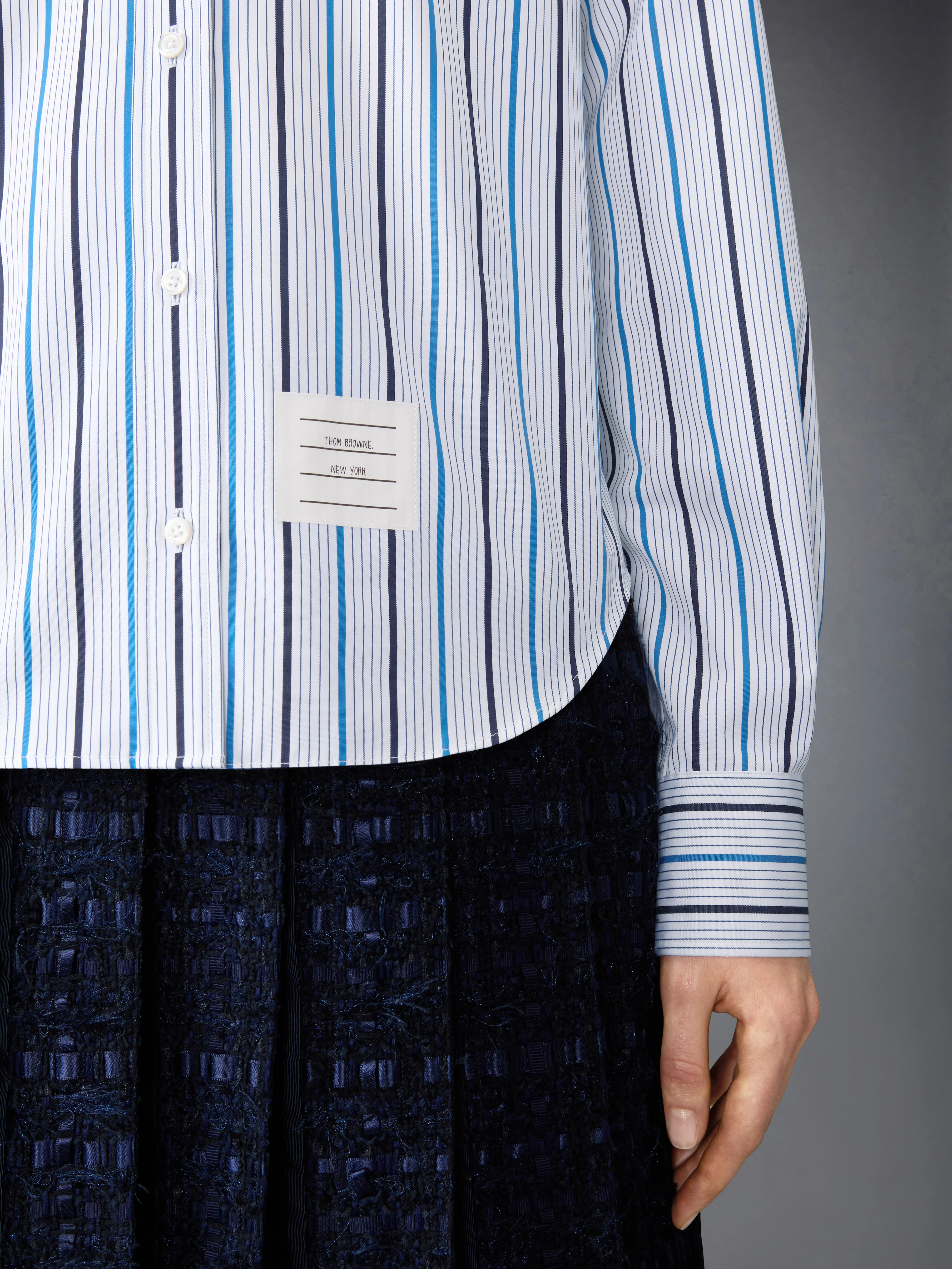BAR STRIPE POPLIN ARMBAND EASY FIT SHIRT - Image 5