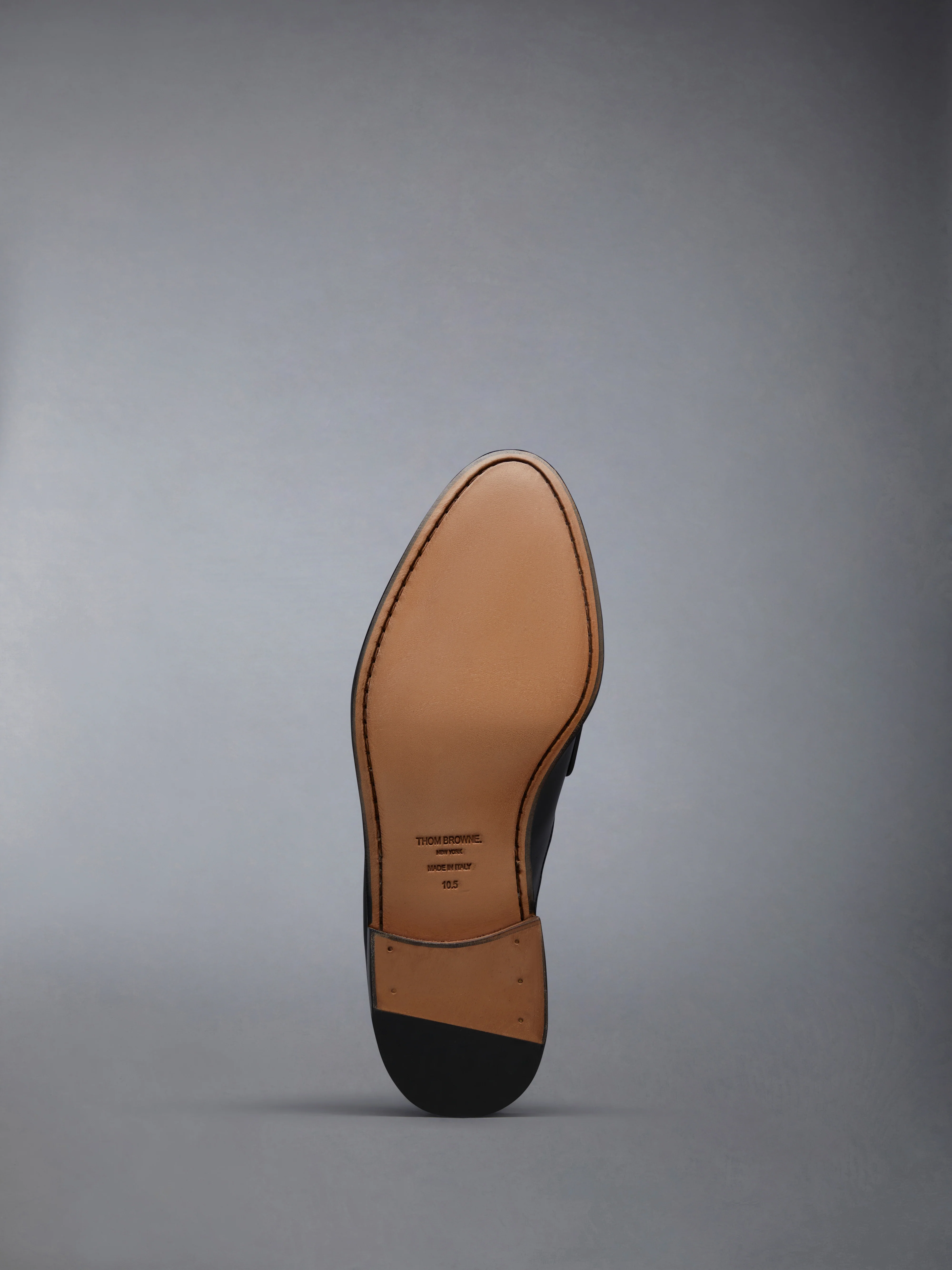 Box Calf Flexible Leather Sole Varsity Penny Loafer Mule - Image 6
