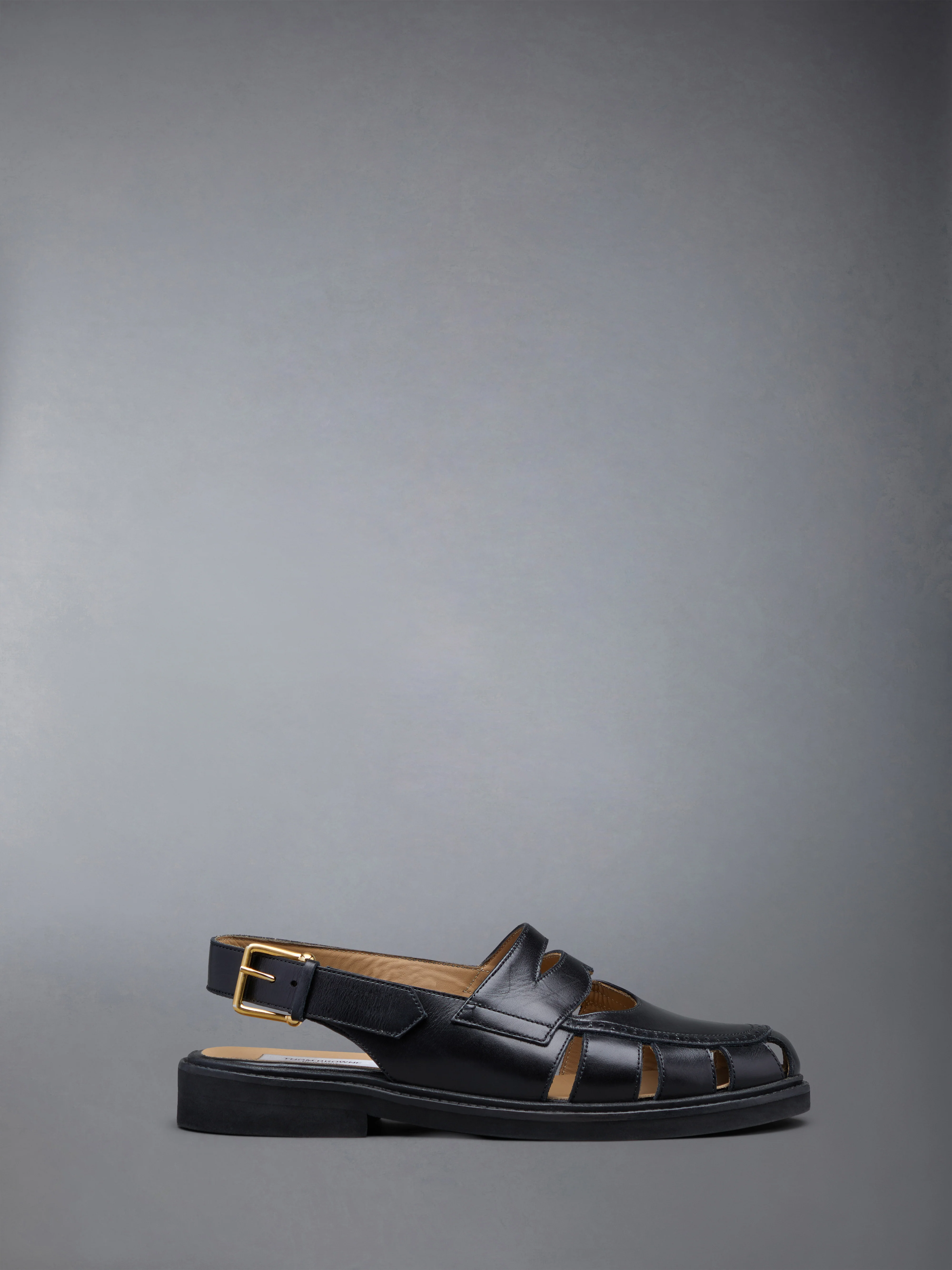 CALF LEATHER MICRO SOLE SLINGBACK PENNY LOAFER SANDAL