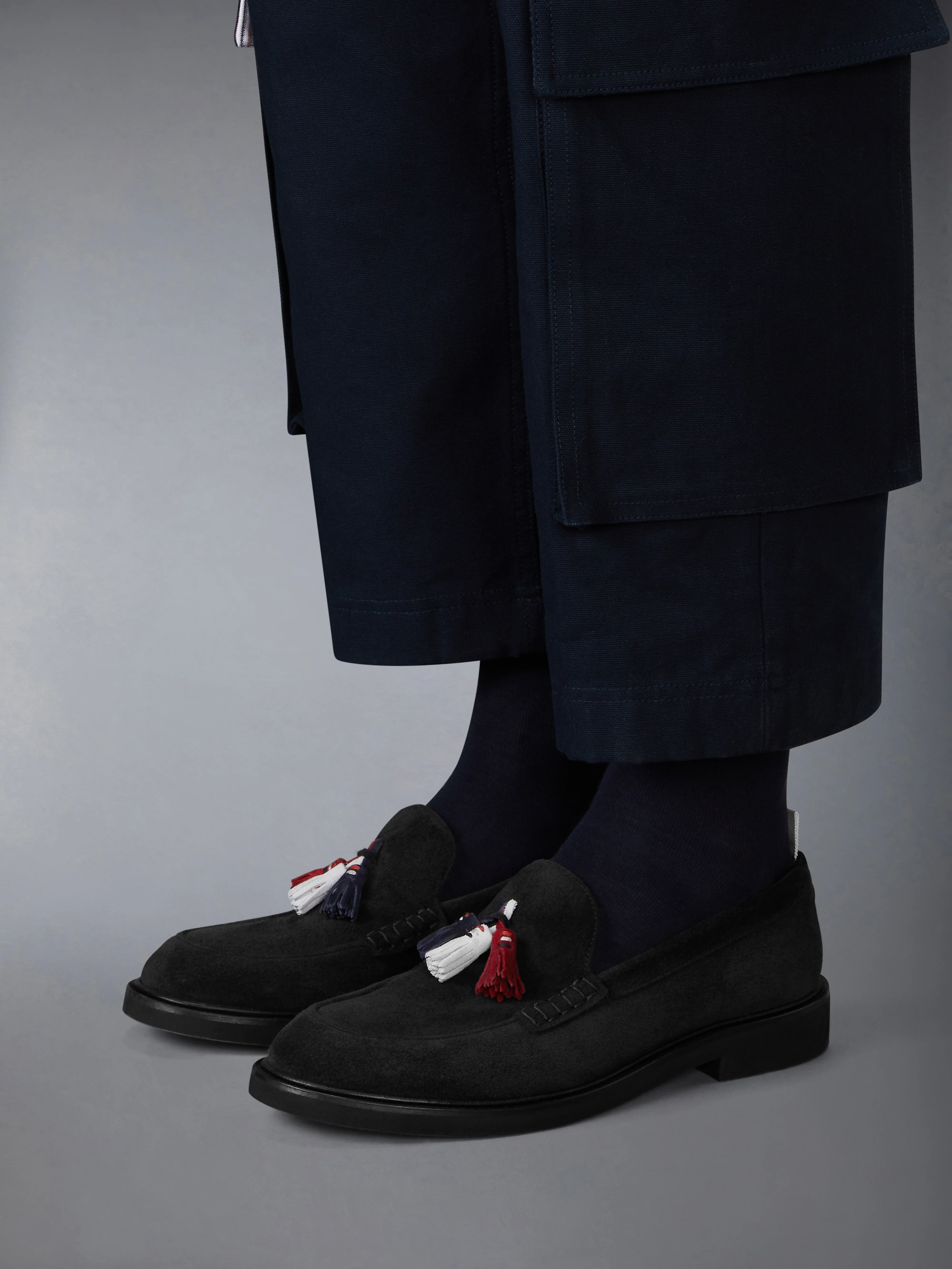 CALF SUEDE RWB TASSEL LOAFER - Image 4