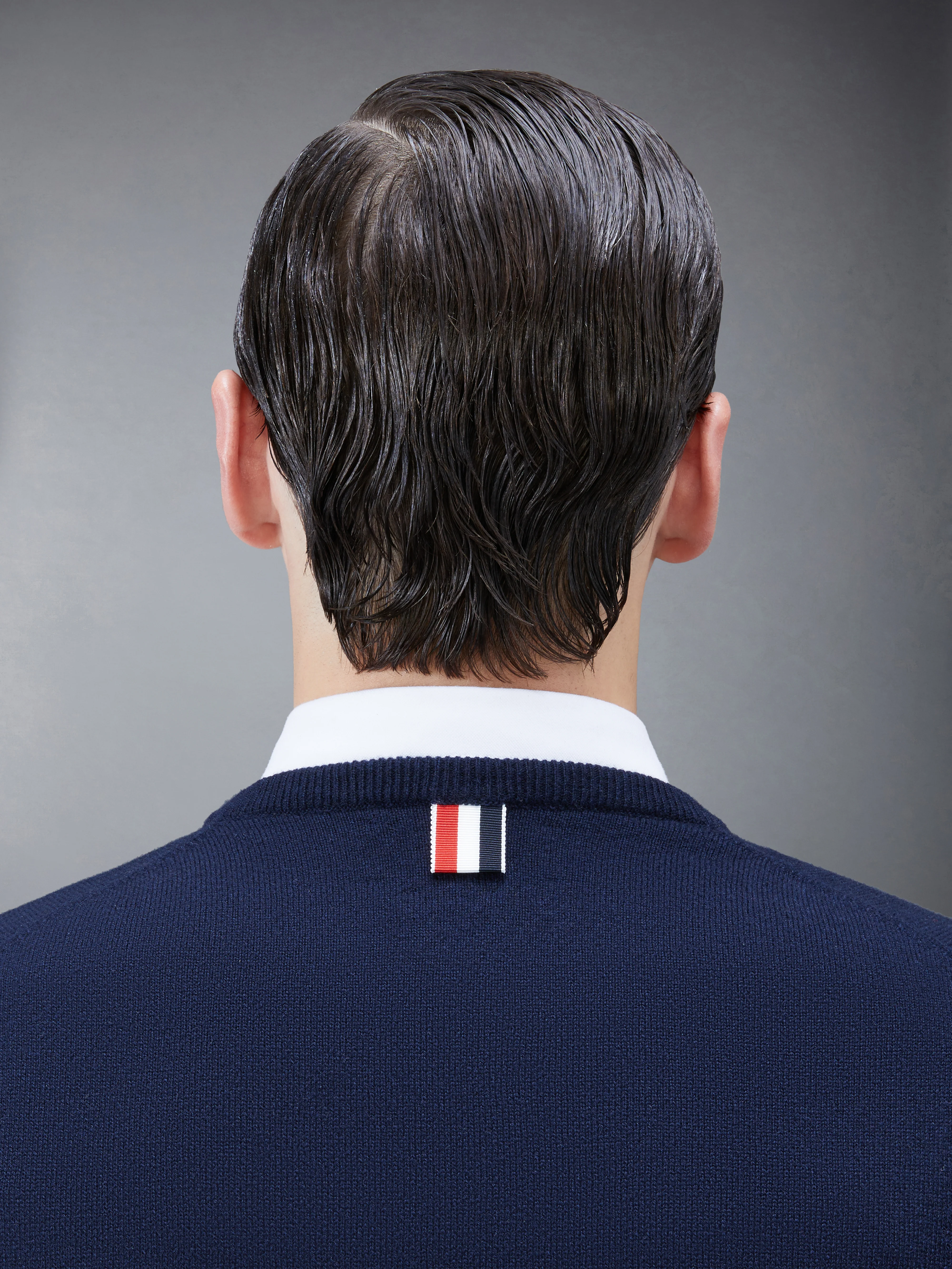 CASHMERE 4-BAR CREW NECK CARDIGAN - Image 5