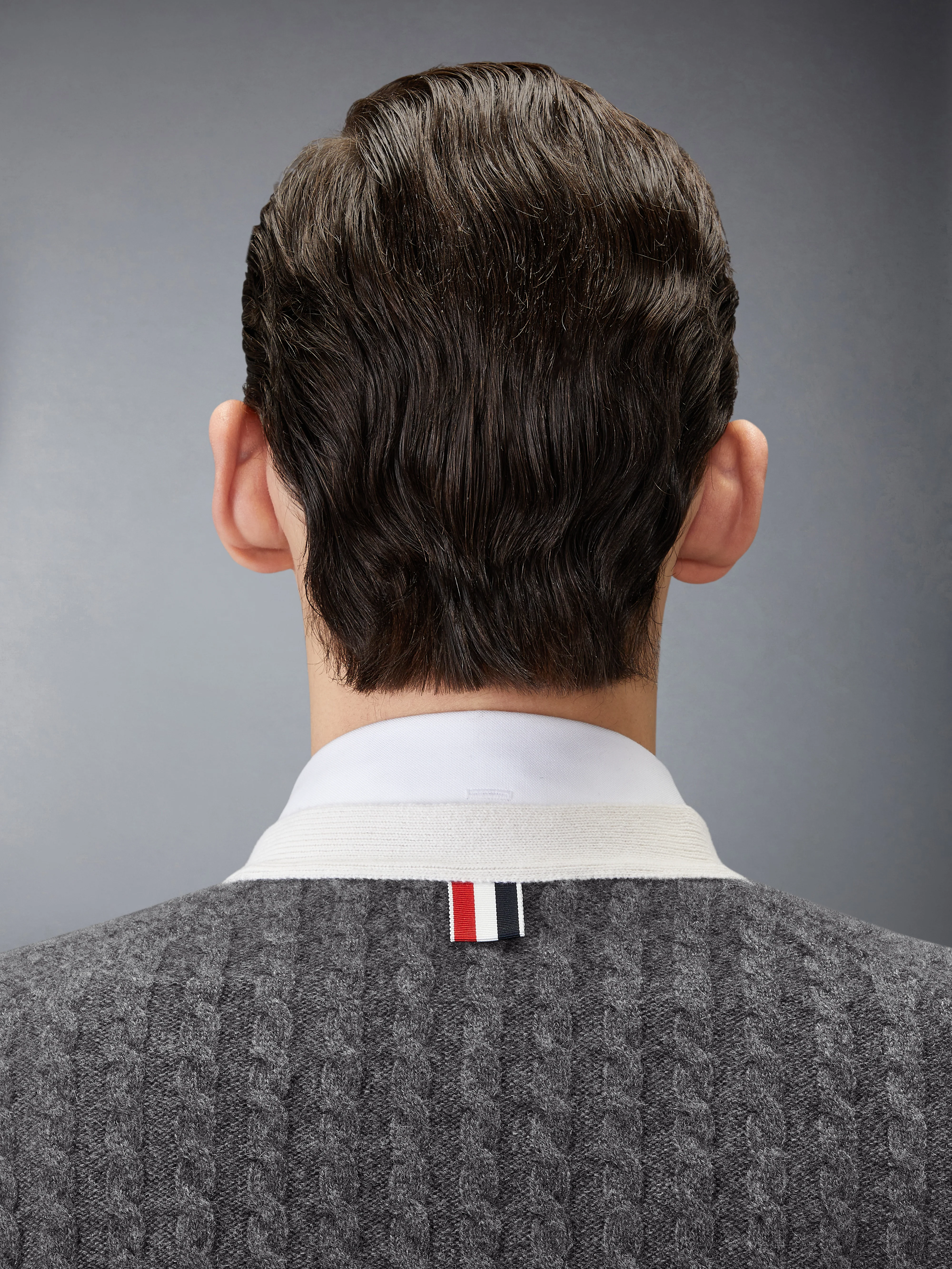 CASHMERE 4-BAR V NECK CARDIGAN - Image 4