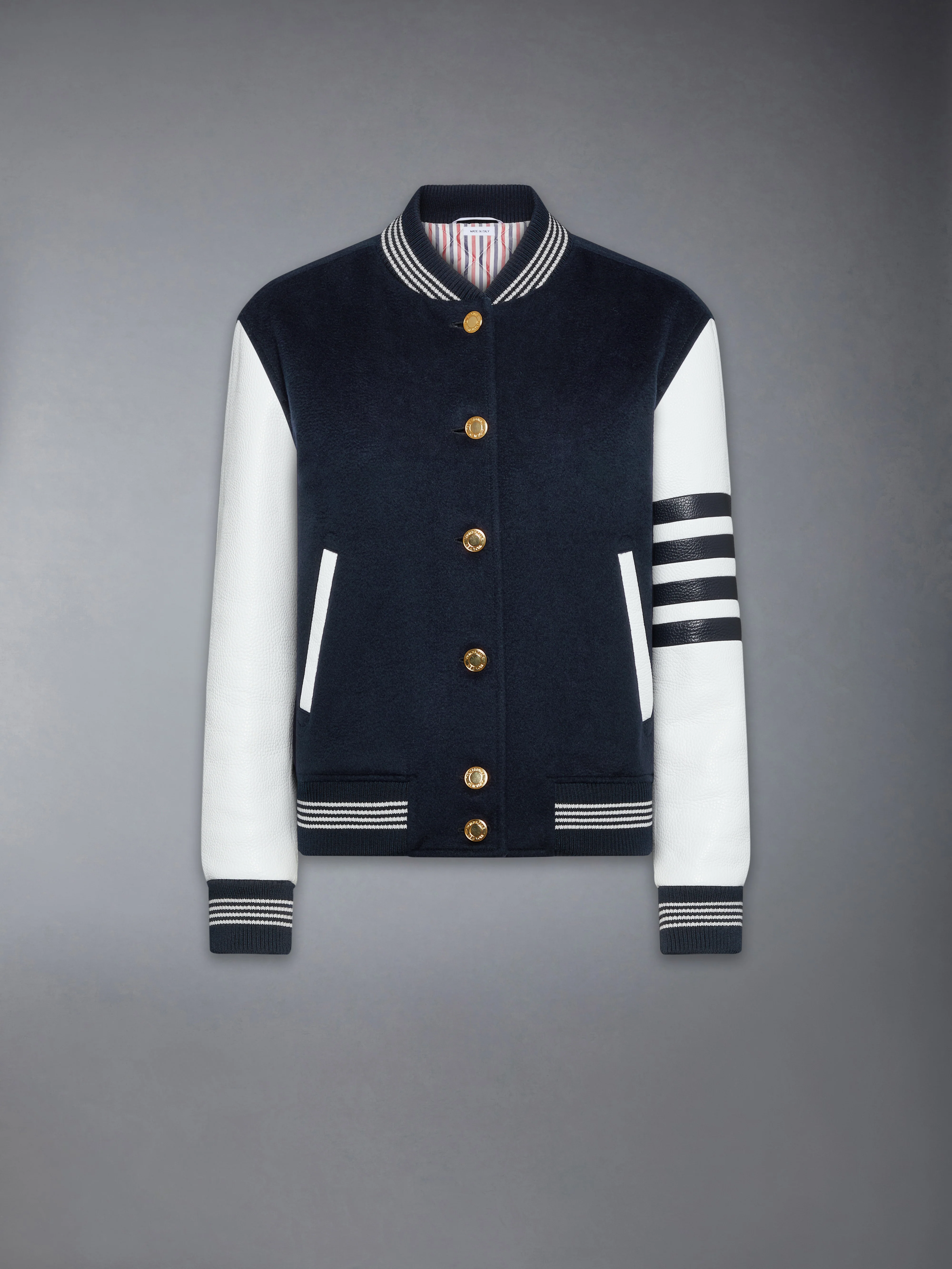 CASHMERE AND LEATHER BROWNE 65 VARSITY JACKET - Image 6