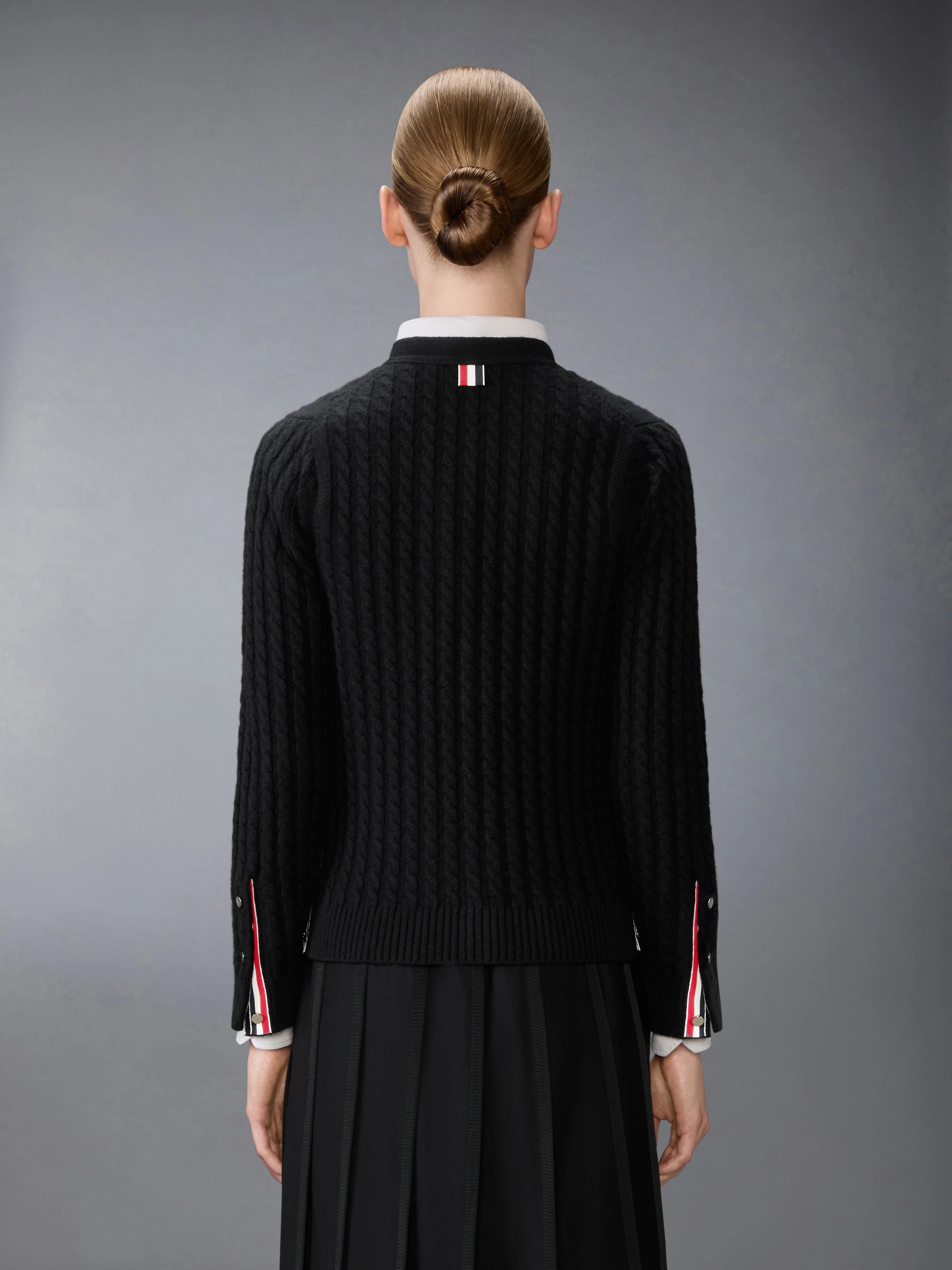 CASHMERE BABY CABLE STITCH CARDIGAN - Image 2