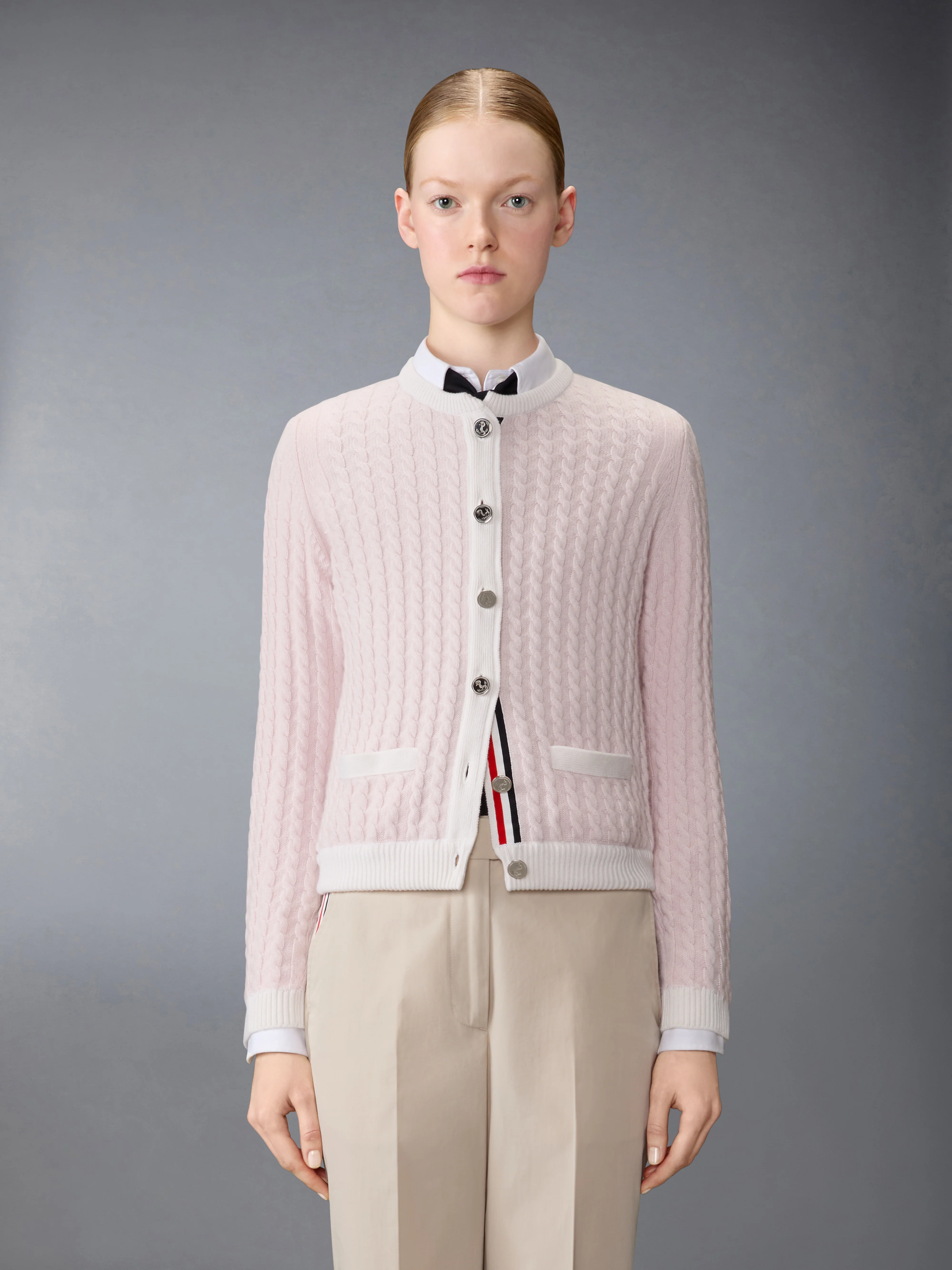 CASHMERE BABY CABLE STITCH CARDIGAN