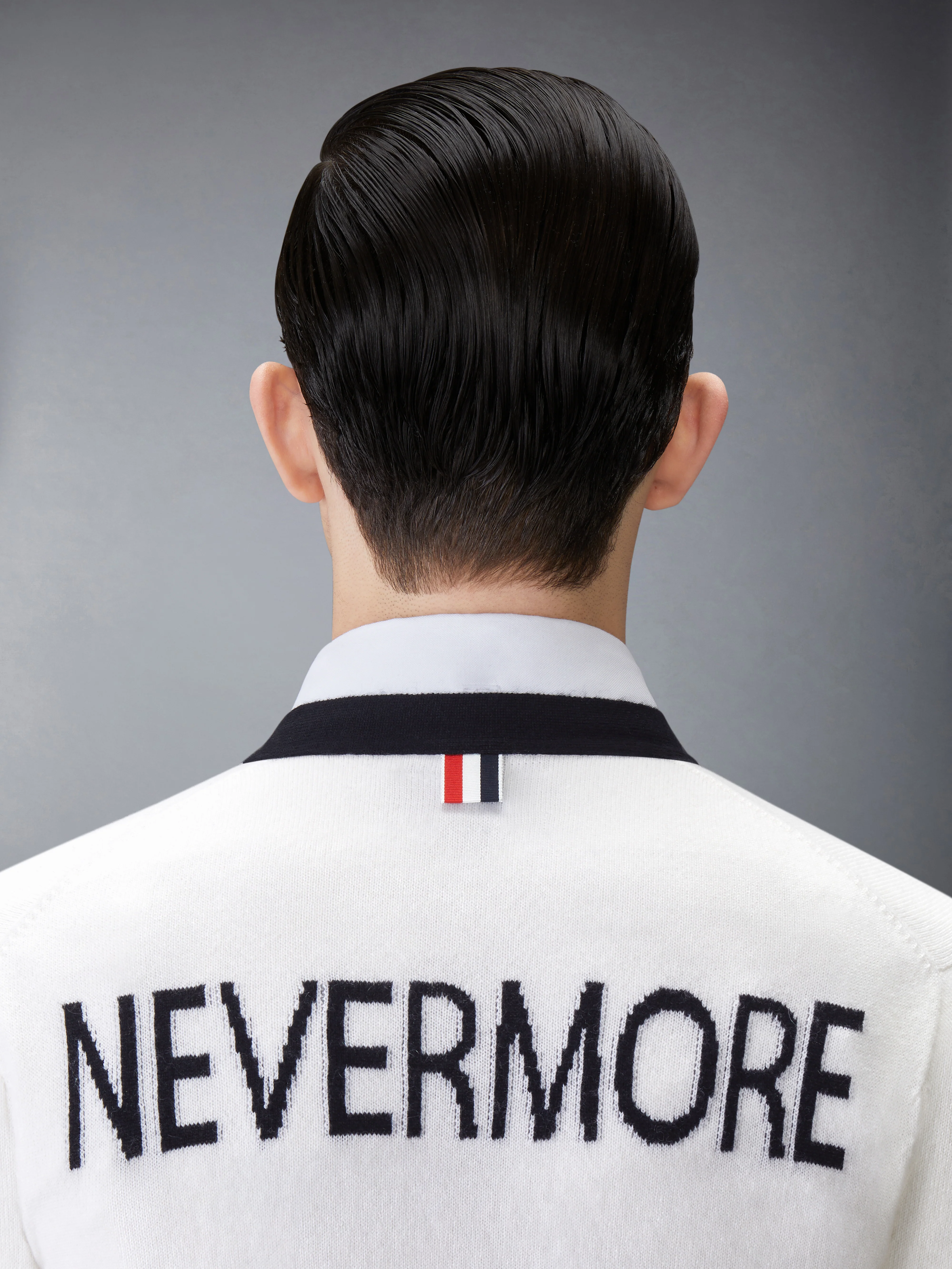 CASHMERE NEVERMORE INTARSIA 4-BAR CLASSIC SHORT CARDIGAN - Image 6
