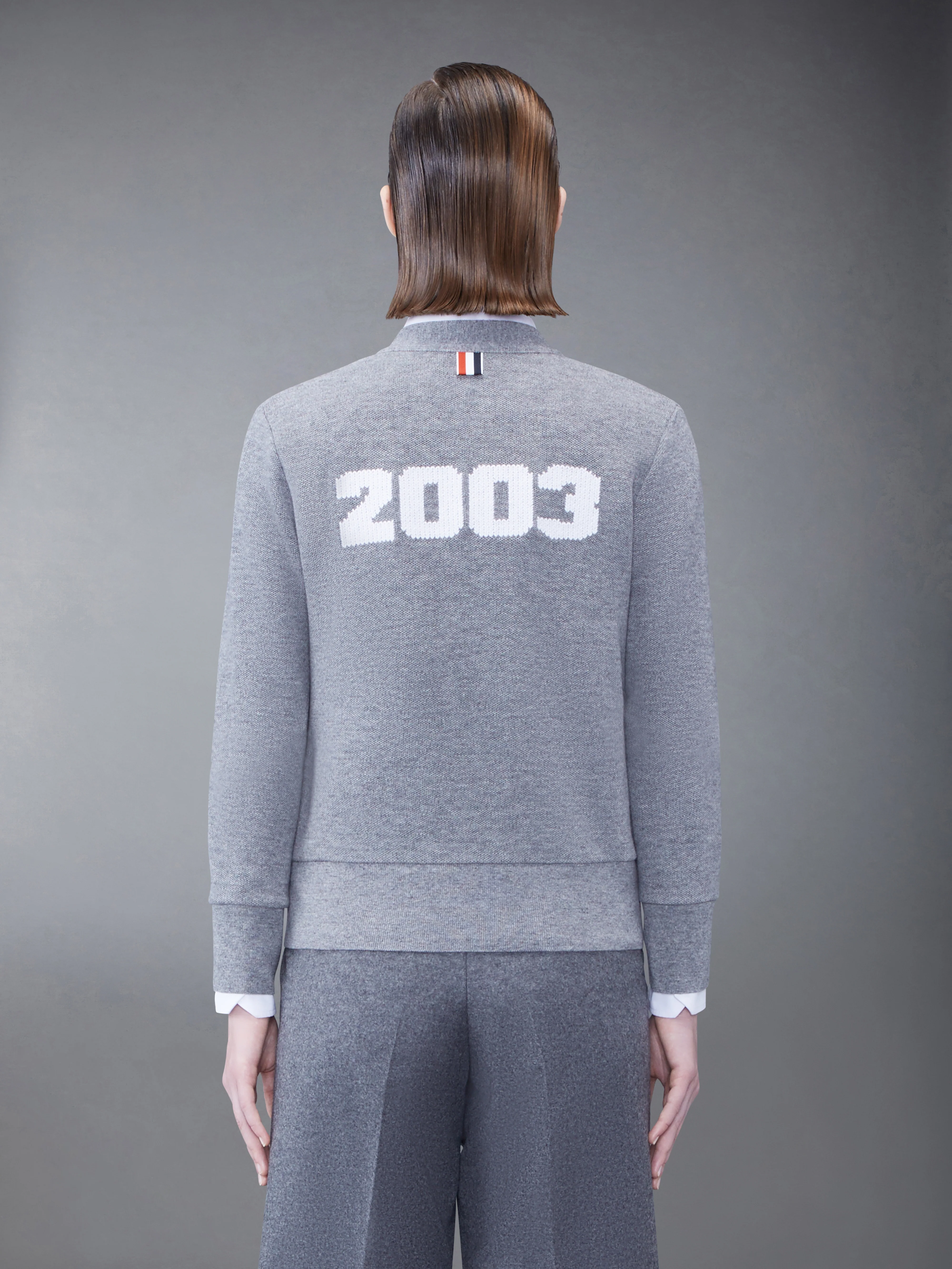 CASHMERE PIQUE 2003 V-NECK CARDIGAN - Image 2