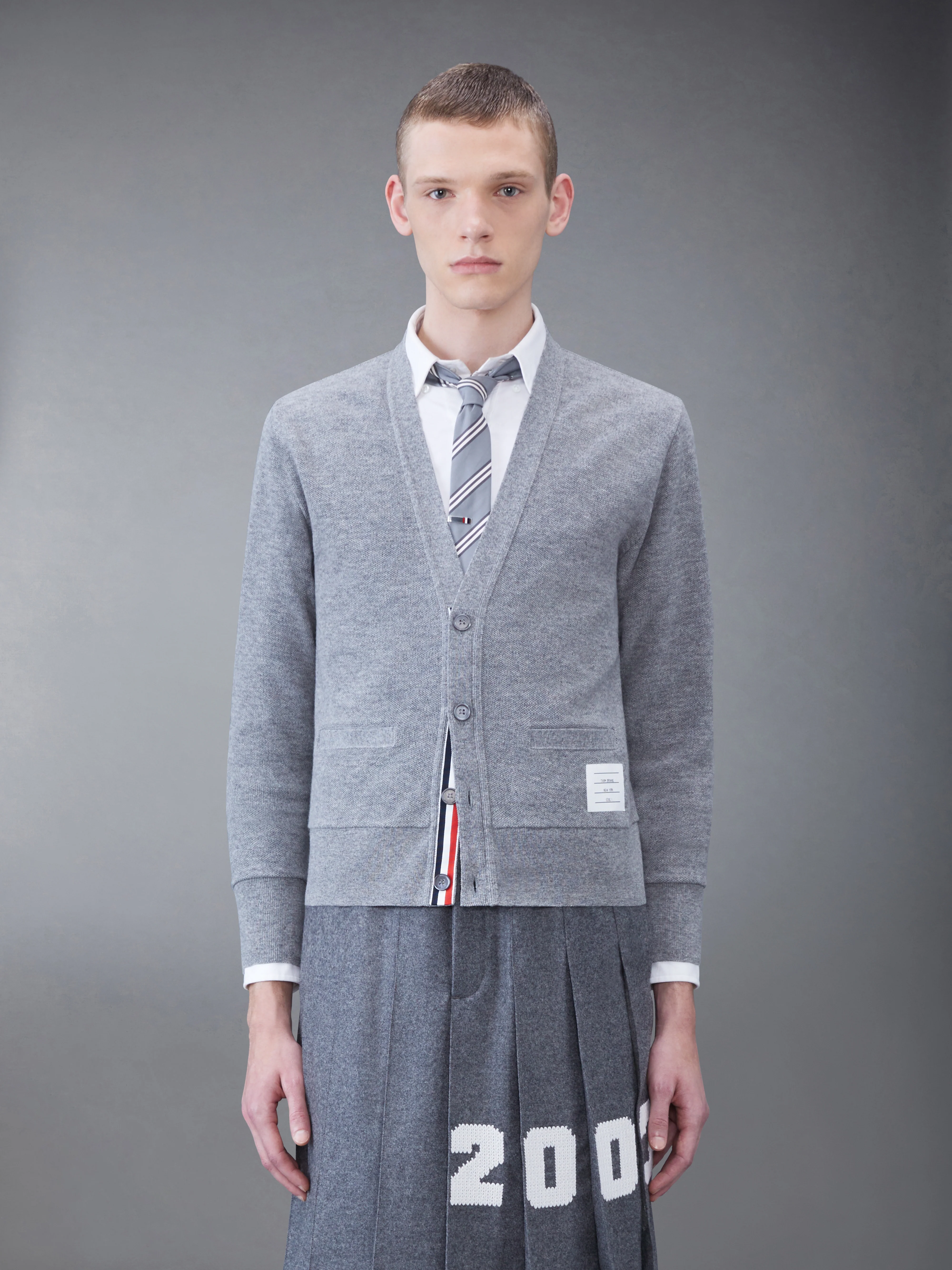 CASHMERE PIQUE 2003 V-NECK CARDIGAN