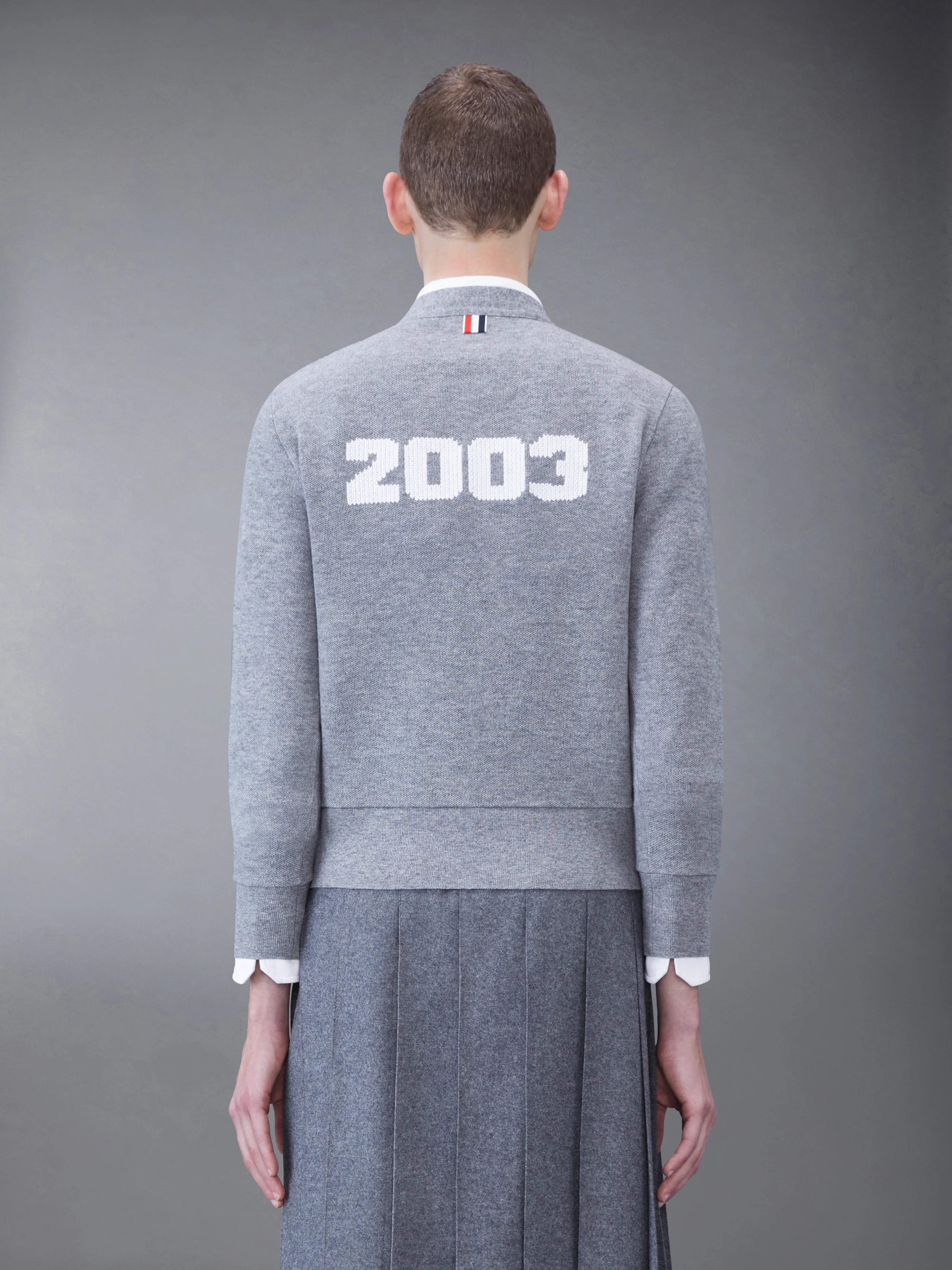 CASHMERE PIQUE 2003 V-NECK CARDIGAN - Image 2