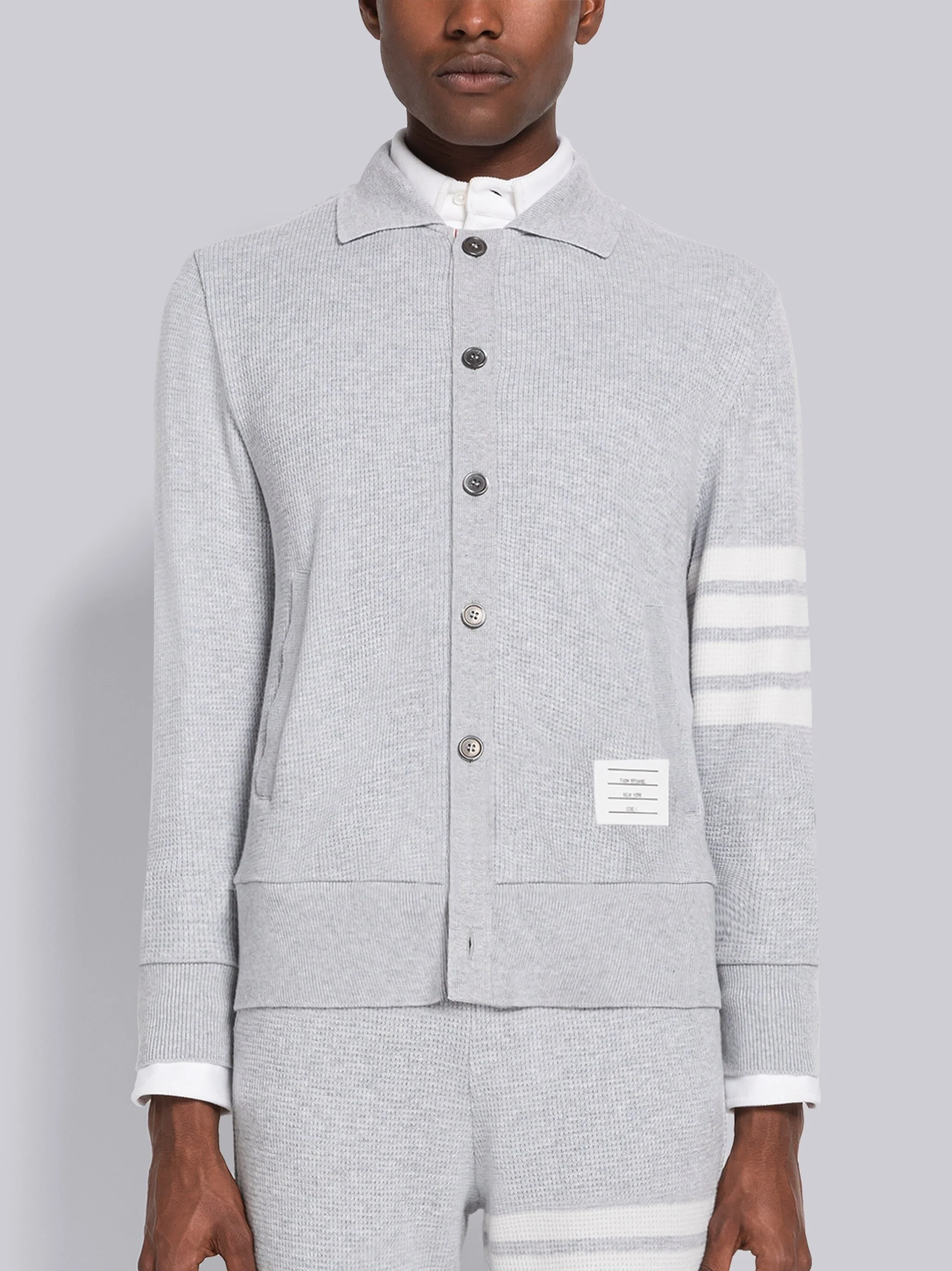 CASHMERE WAFFLE 4-BAR CARDIGAN JACKET