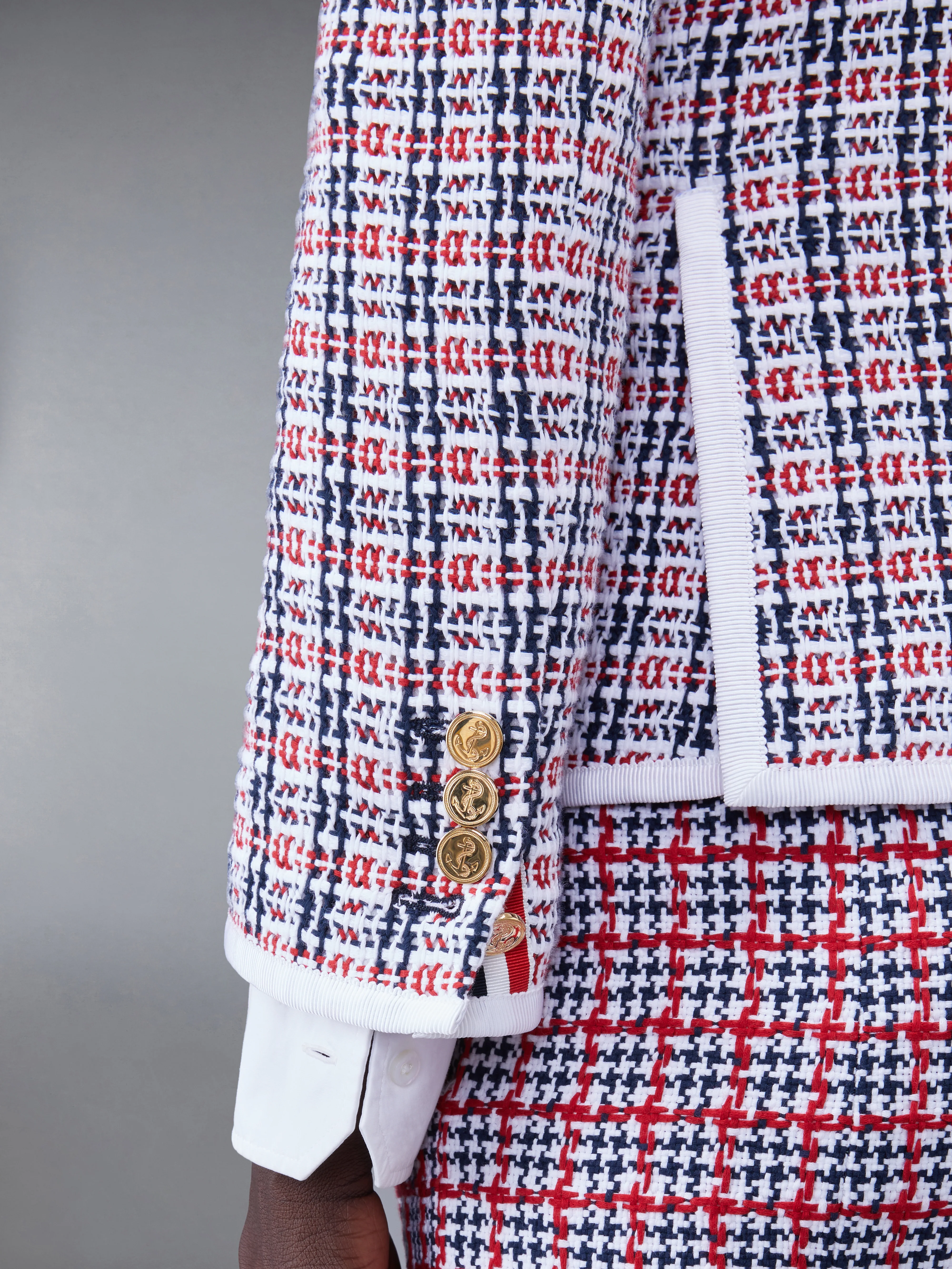CHECK CROCHET TWEED SLIM FIT SPORT COAT - Image 6