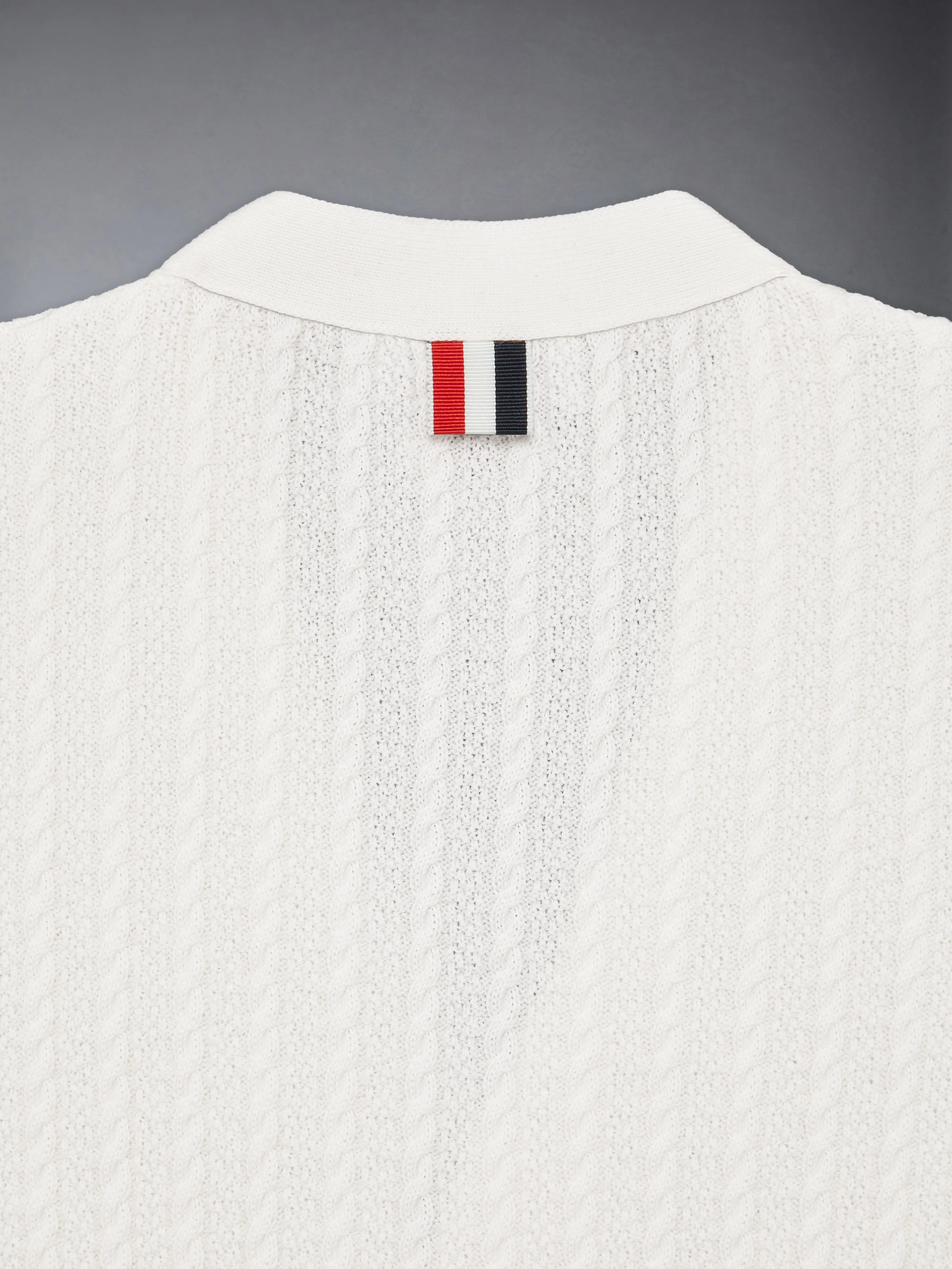 CHILDREN'S COTTON CABLE KNIT V-NECK CARDIGAN VEST - Image 3
