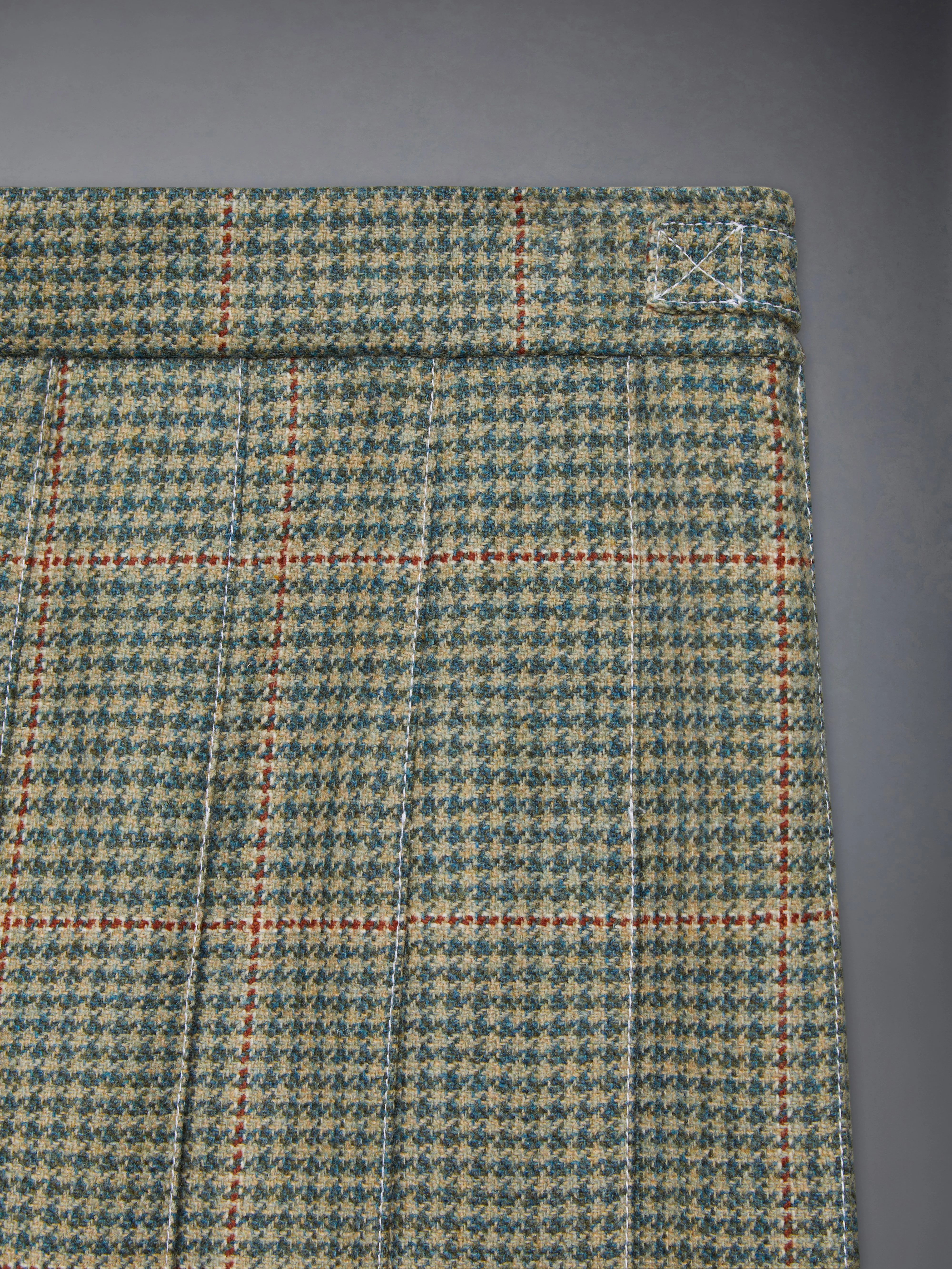 CHILDREN'S HERRINGBONE CHEVIOT TWEED PLEATED MINI SKIRT - Image 6