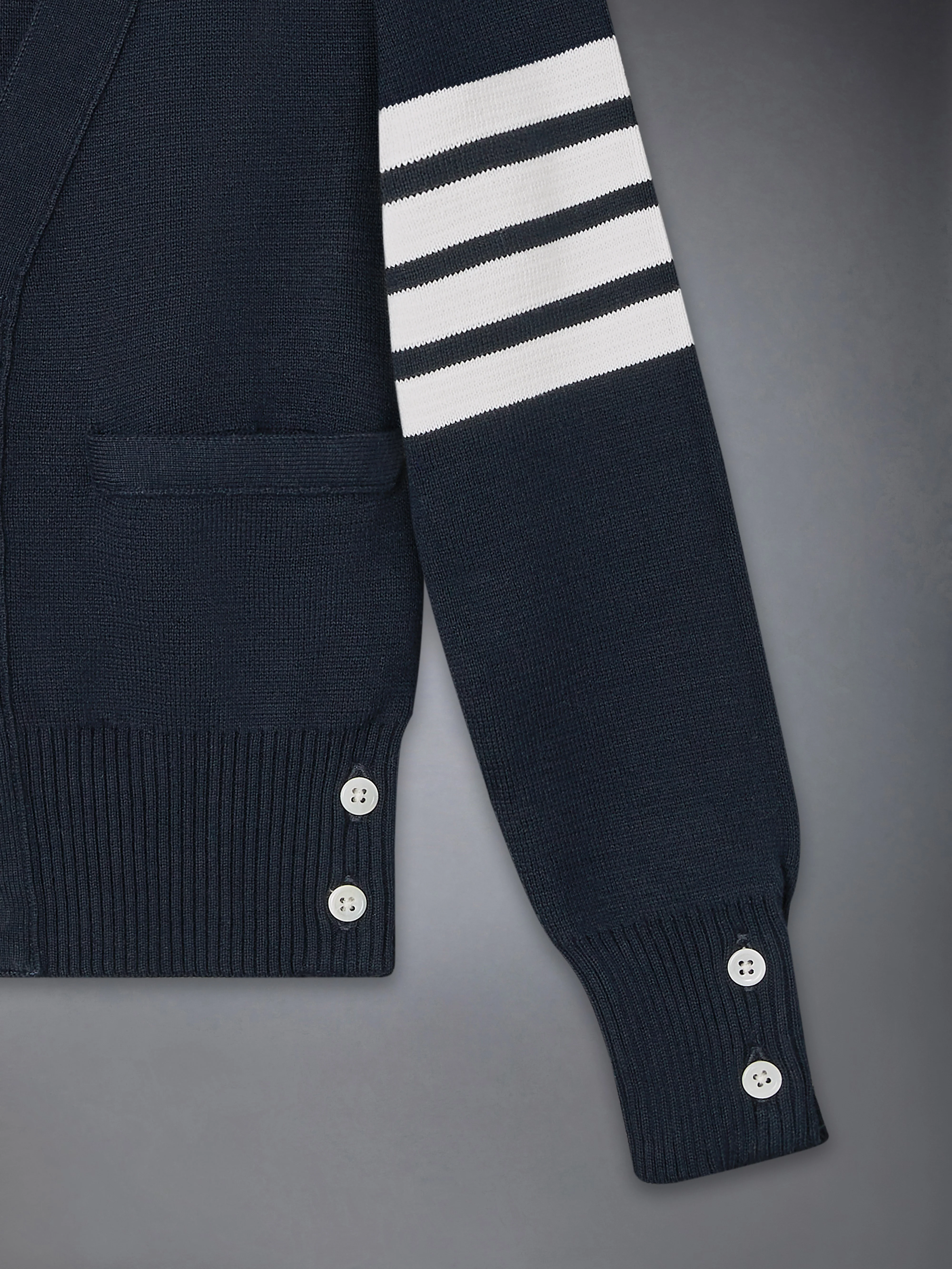 CHILDREN'S MILANO STITCH 4-BAR V-NECK CARDIGAN - Image 3