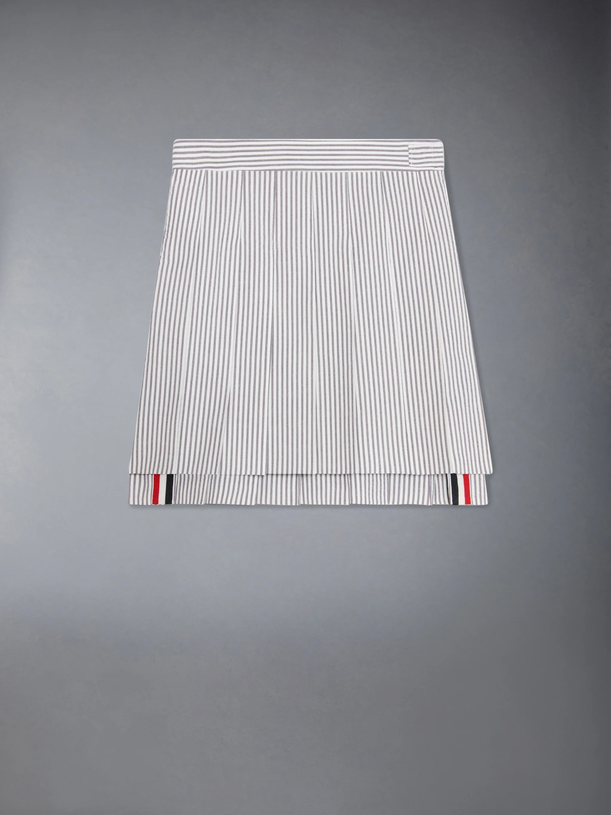 CHILDREN'S SEERSUCKER PLEATED MINI SKIRT