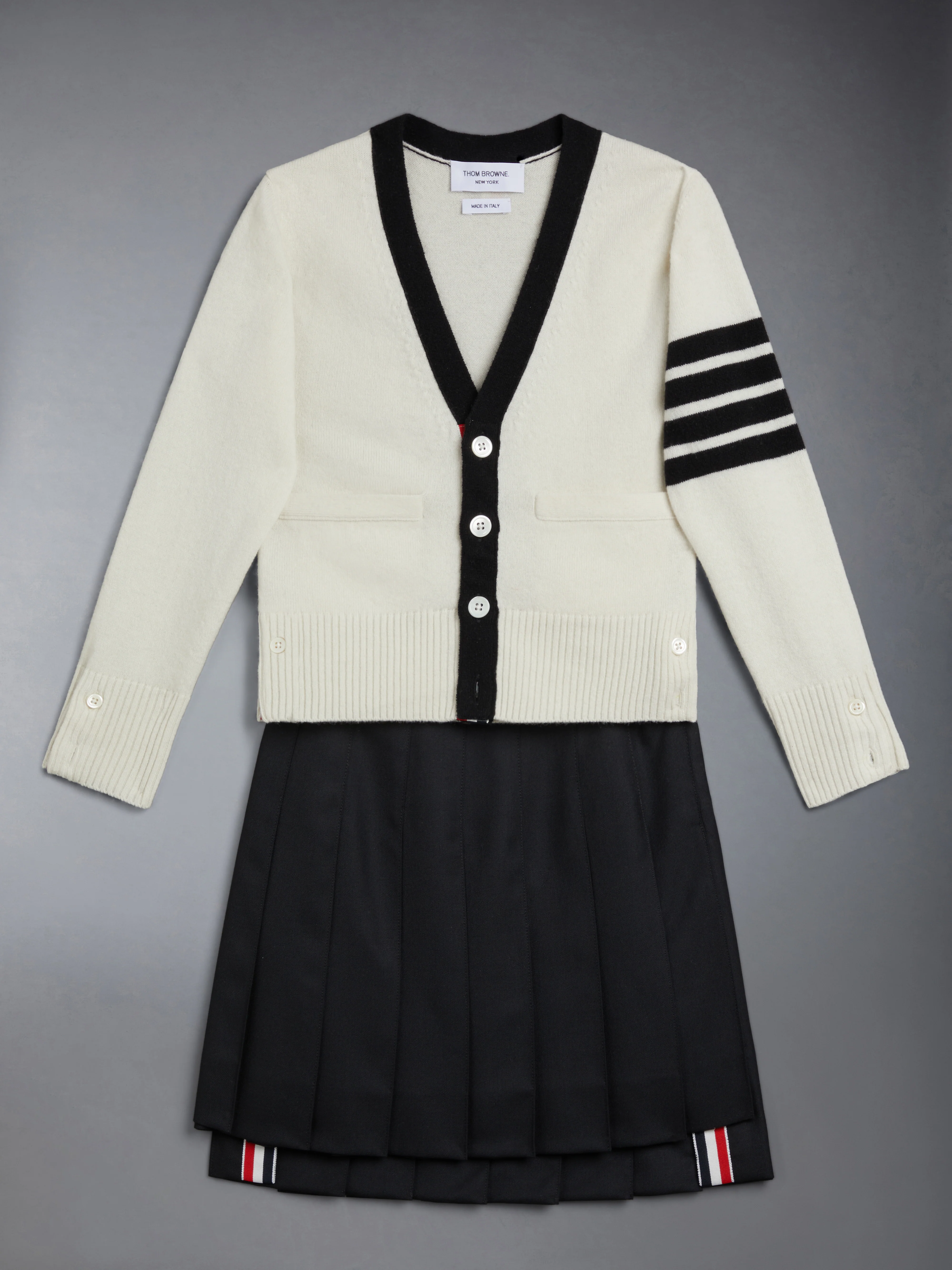 CHILDREN'S WOOL CASHMERE 4-BAR CARDIGAN - Image 6