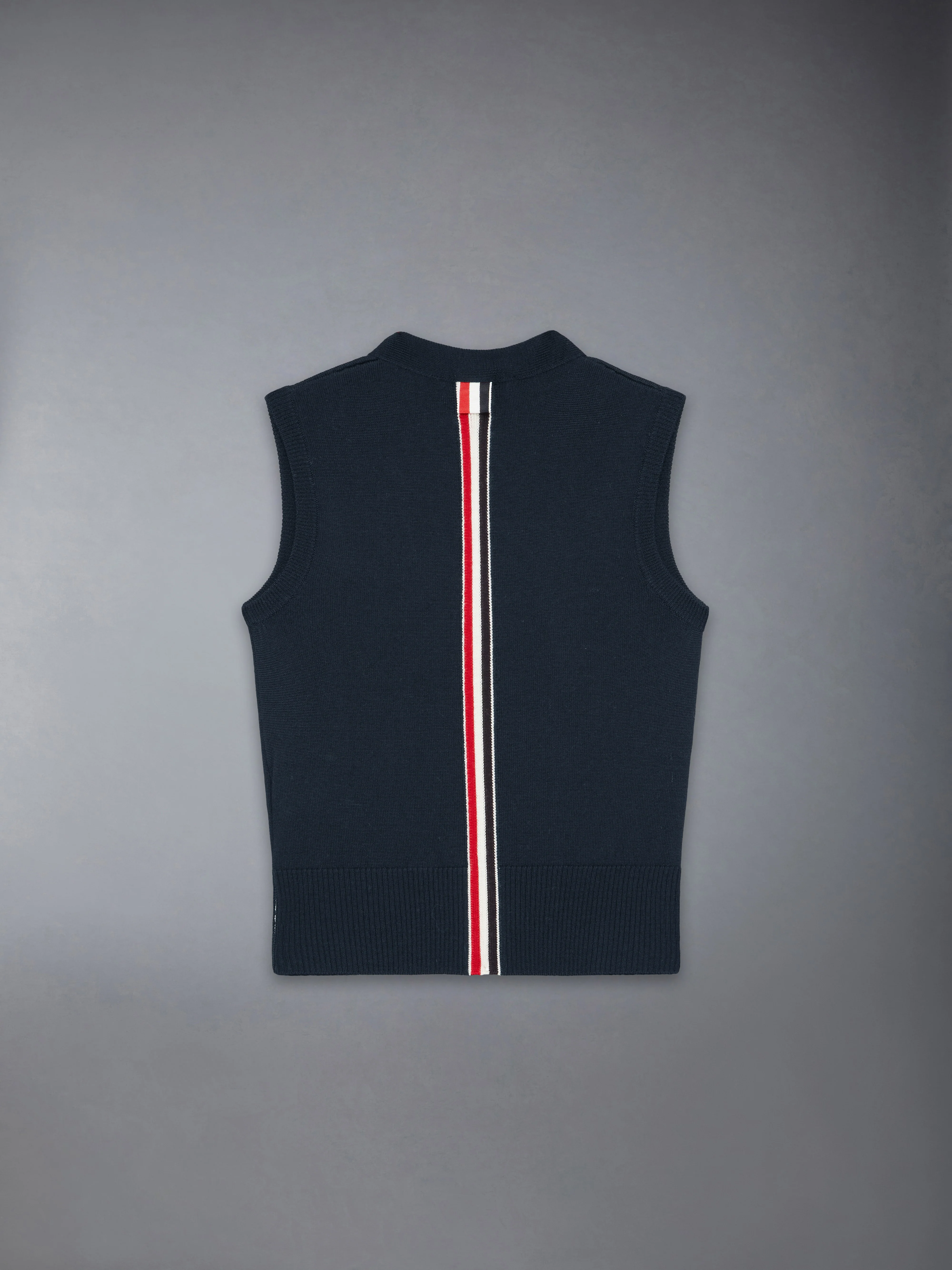 CHILDREN'S WOOL STRIPE CARDIGAN VEST - Image 2