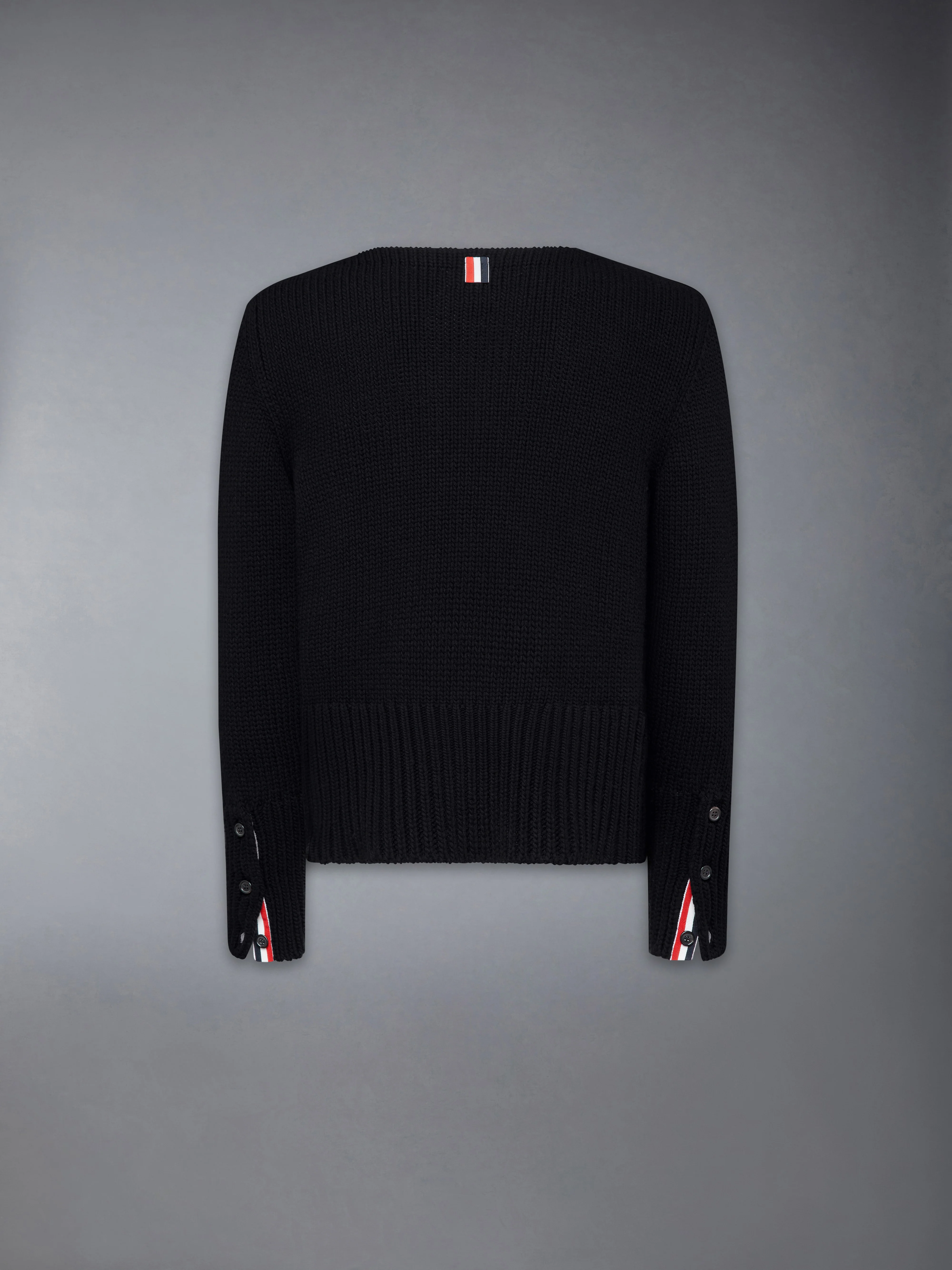 CHUNKY MERINO WOOL NEVERMORE PATCH BOAT NECK PULLOVER - Image 6
