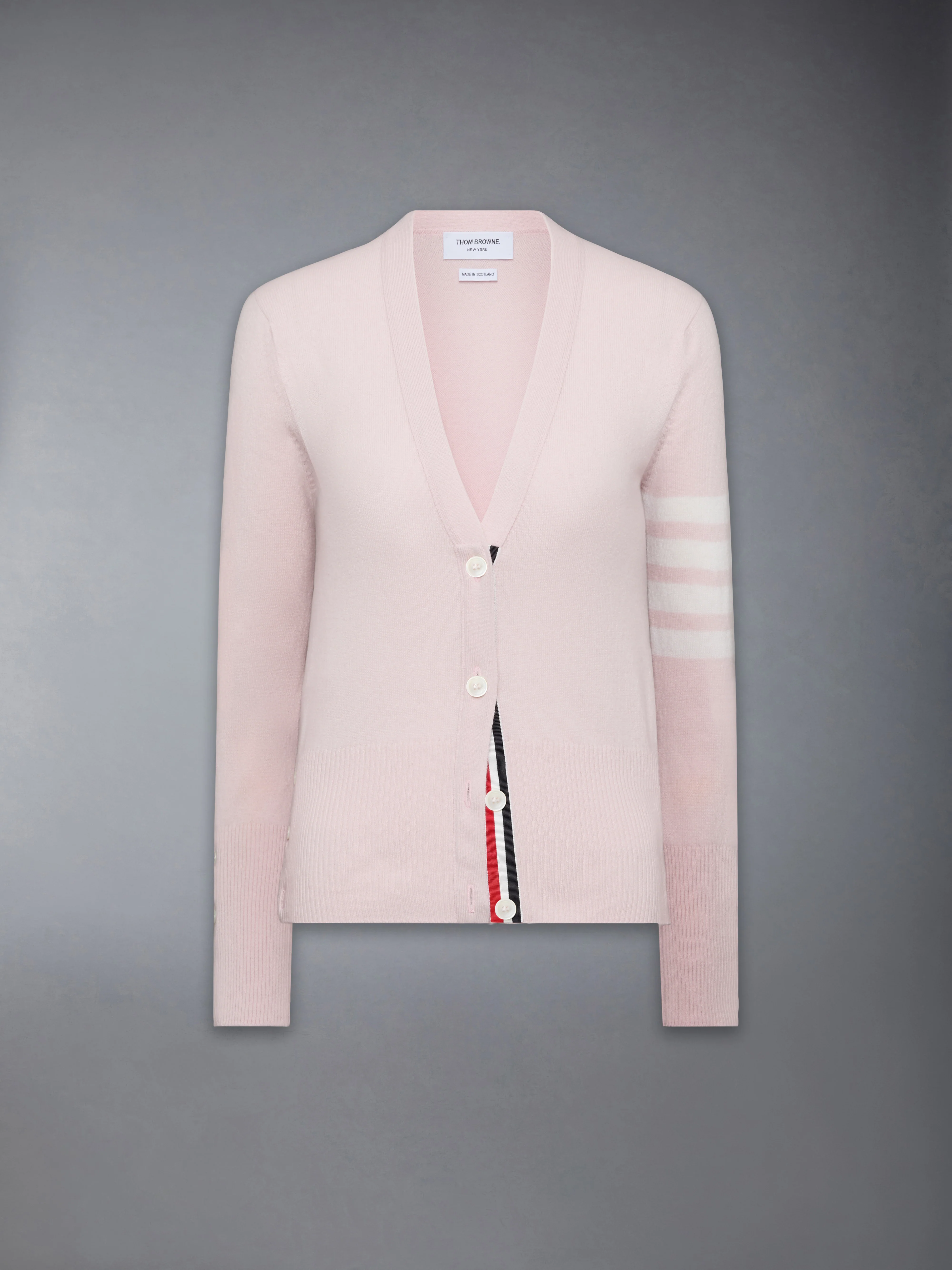 CLASSIC CASHMERE 4-BAR V-NECK CARDIGAN - Image 5