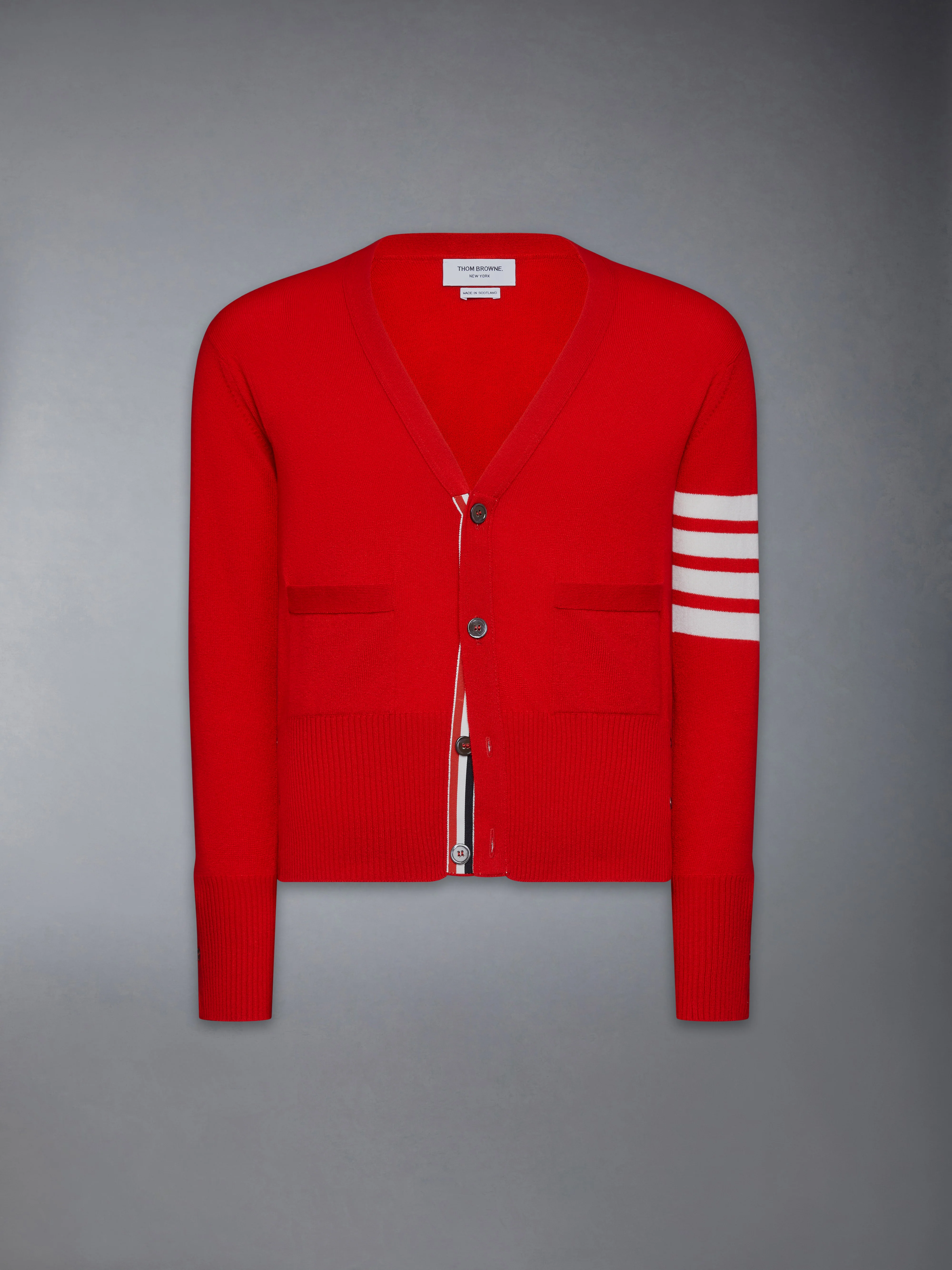 CLASSIC CASHMERE 4-BAR V-NECK CARDIGAN - Image 8