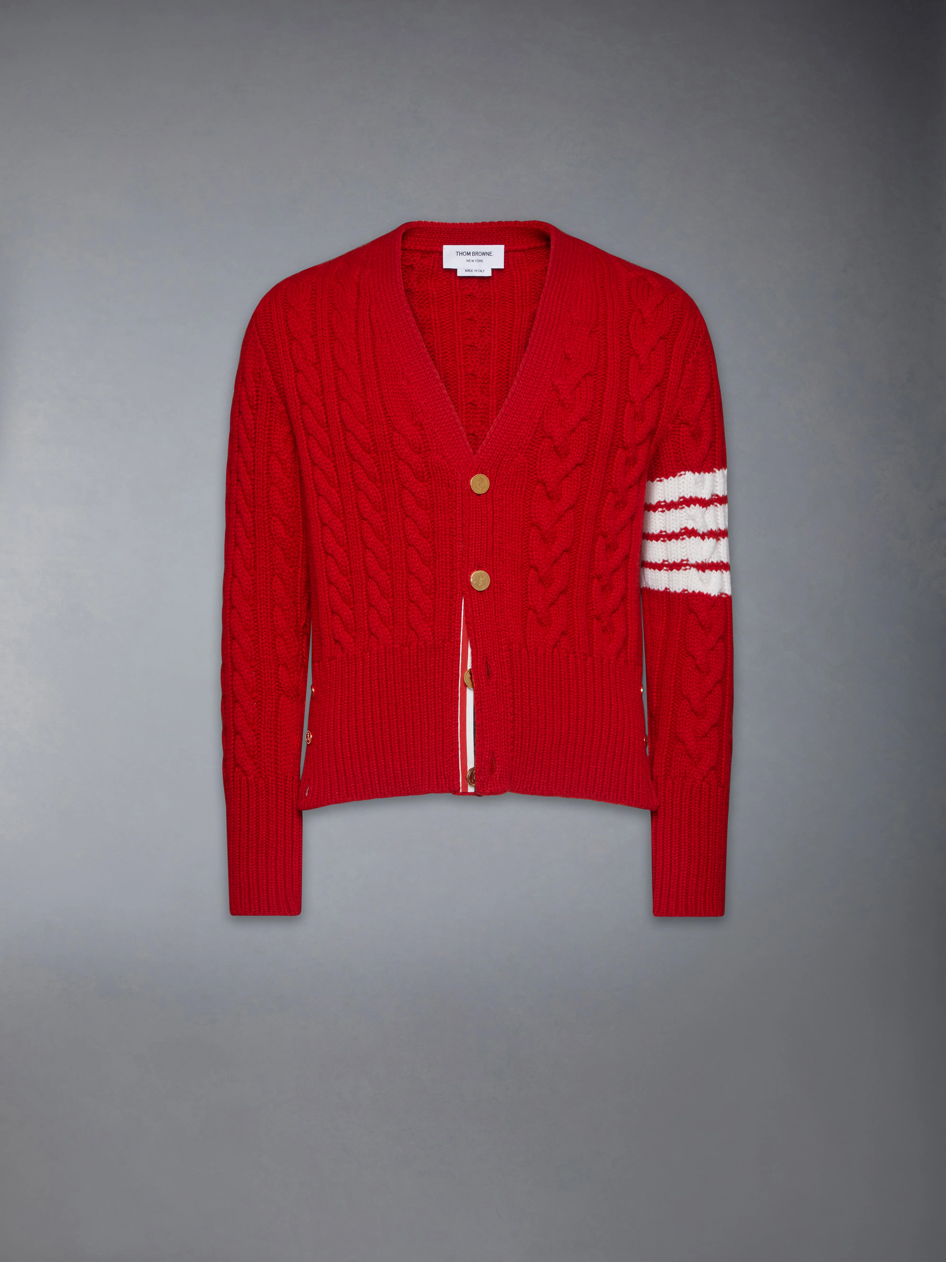 CLASSIC CASHMERE CABLE V-NECK CARDIGAN - Image 6