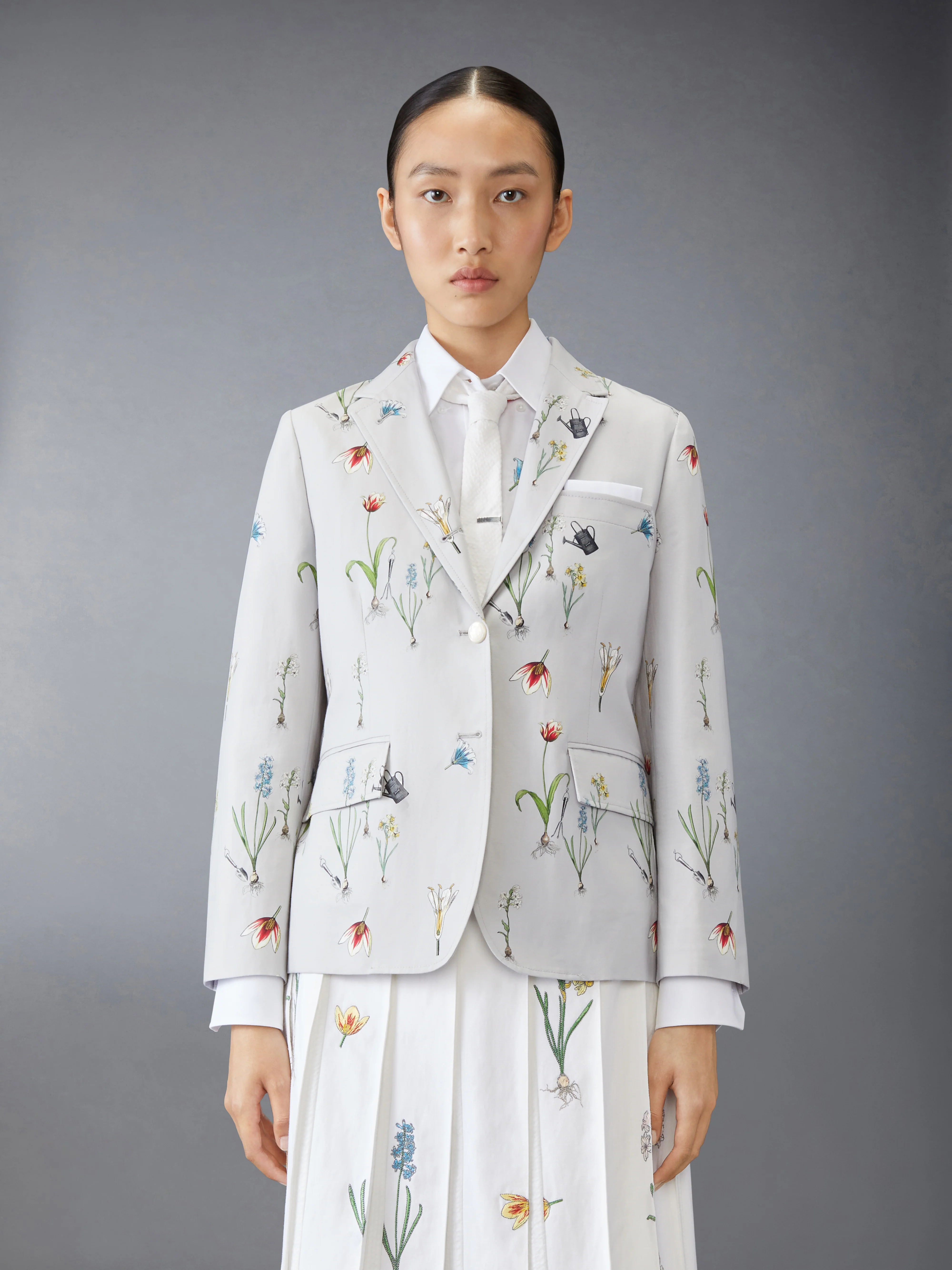 CLASSIC COTTON LINEN BOTANICAL FLOWER SPORT COAT