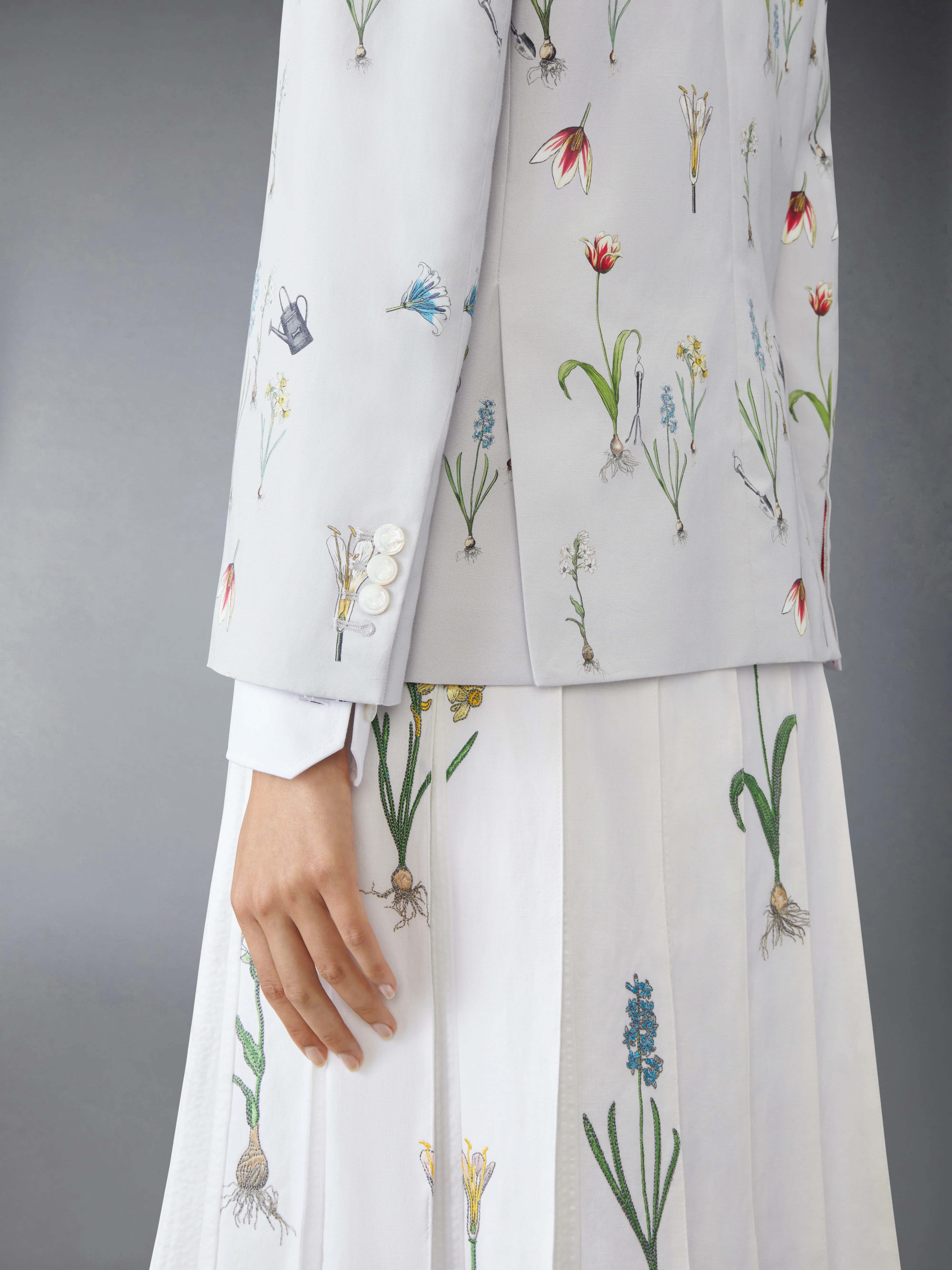 CLASSIC COTTON LINEN BOTANICAL FLOWER SPORT COAT - Image 4