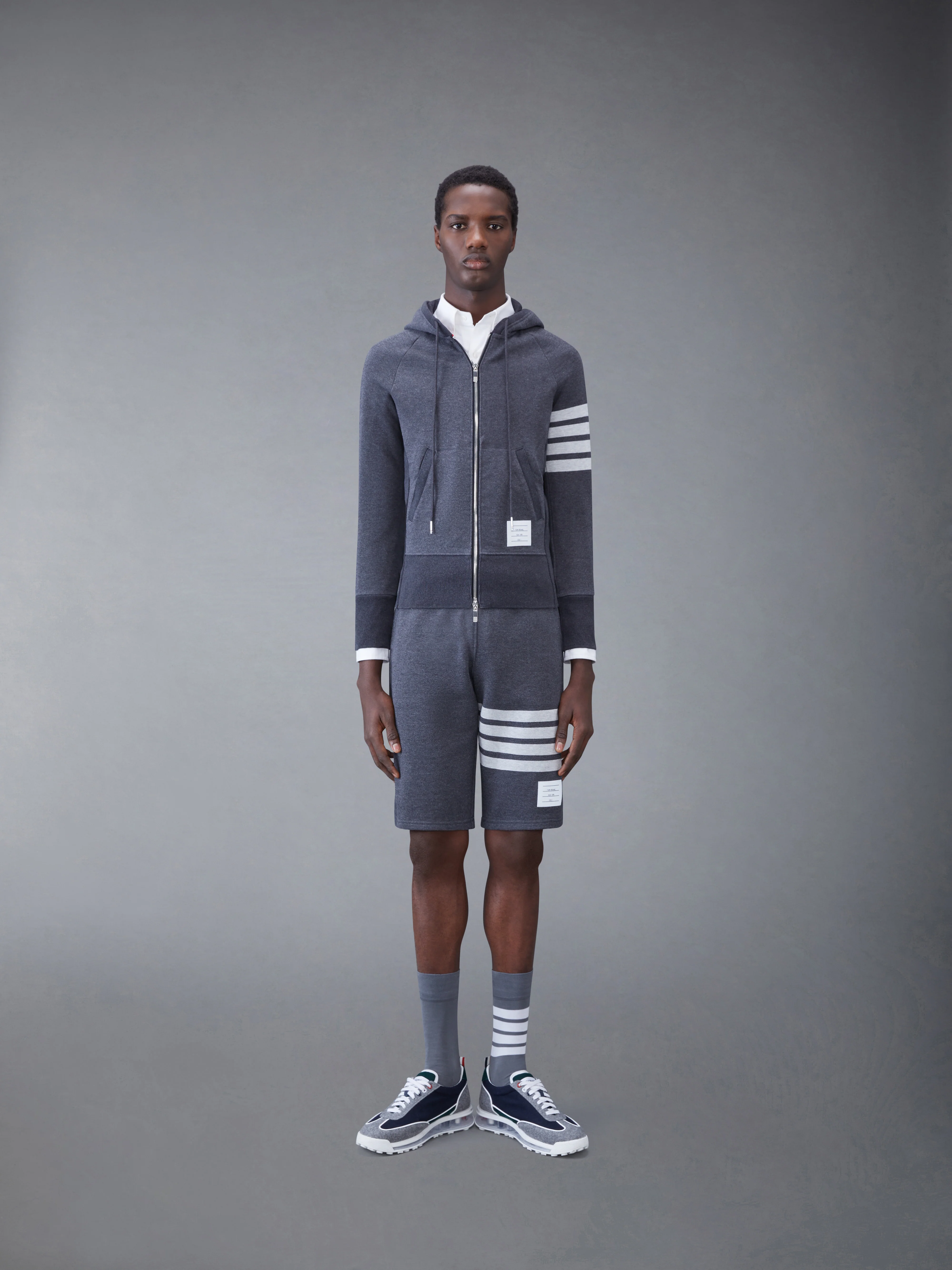 CLASSIC LOOPBACK 4-BAR ZIP UP HOODIE - Image 3