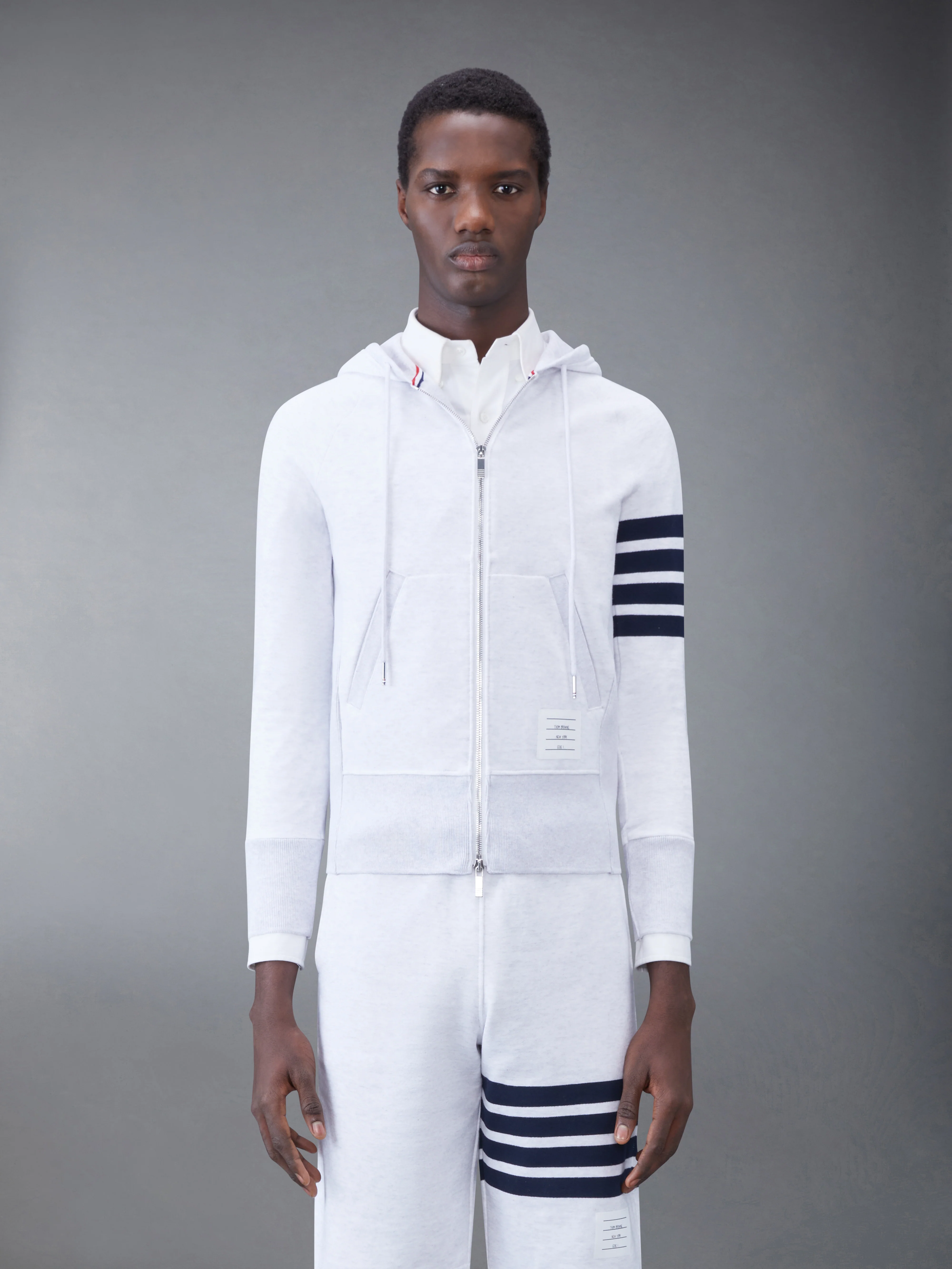 CLASSIC LOOPBACK 4-BAR ZIP UP HOODIE