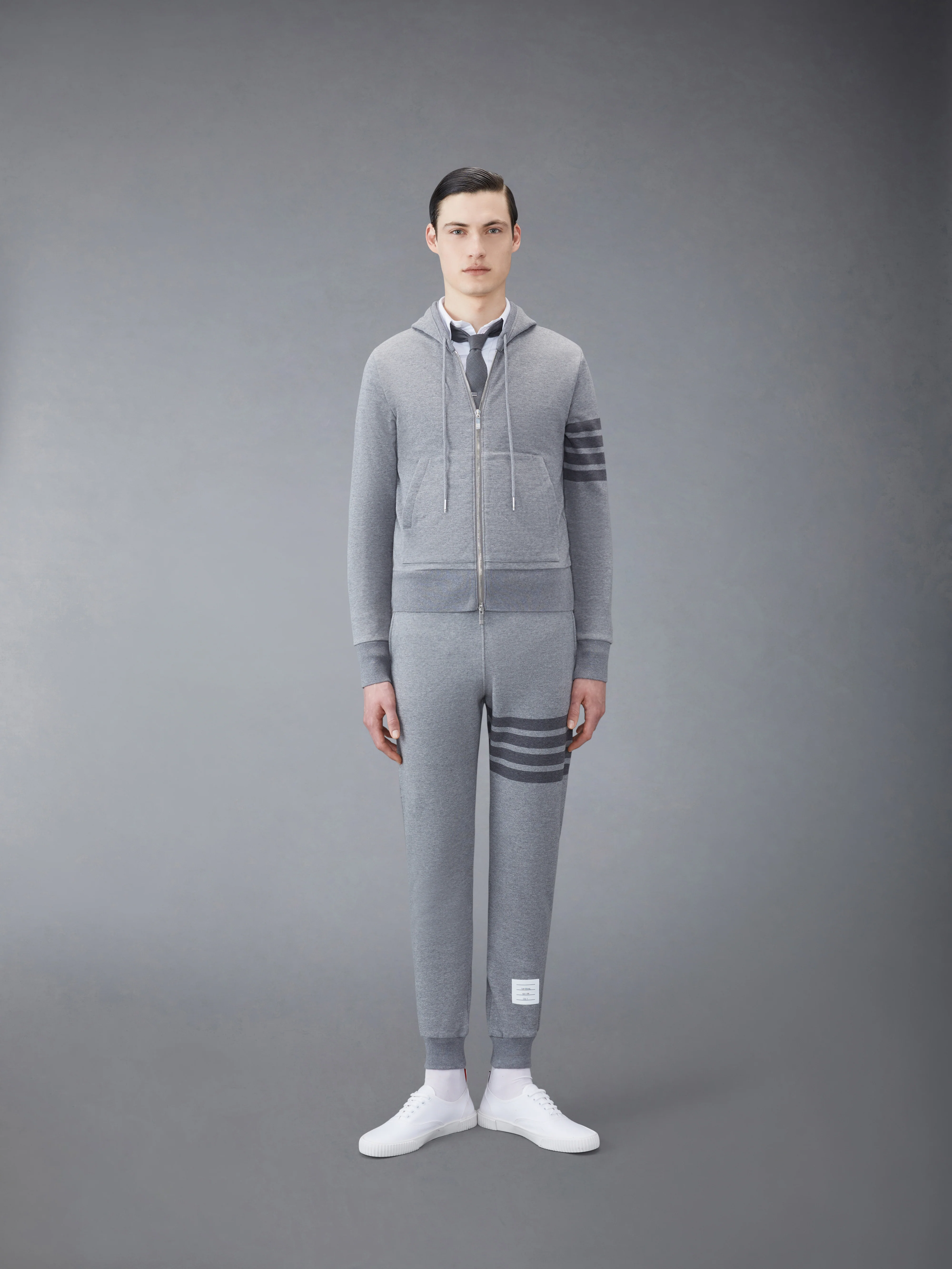CLASSIC LOOPBACK 4-BAR ZIP UP HOODIE - Image 3