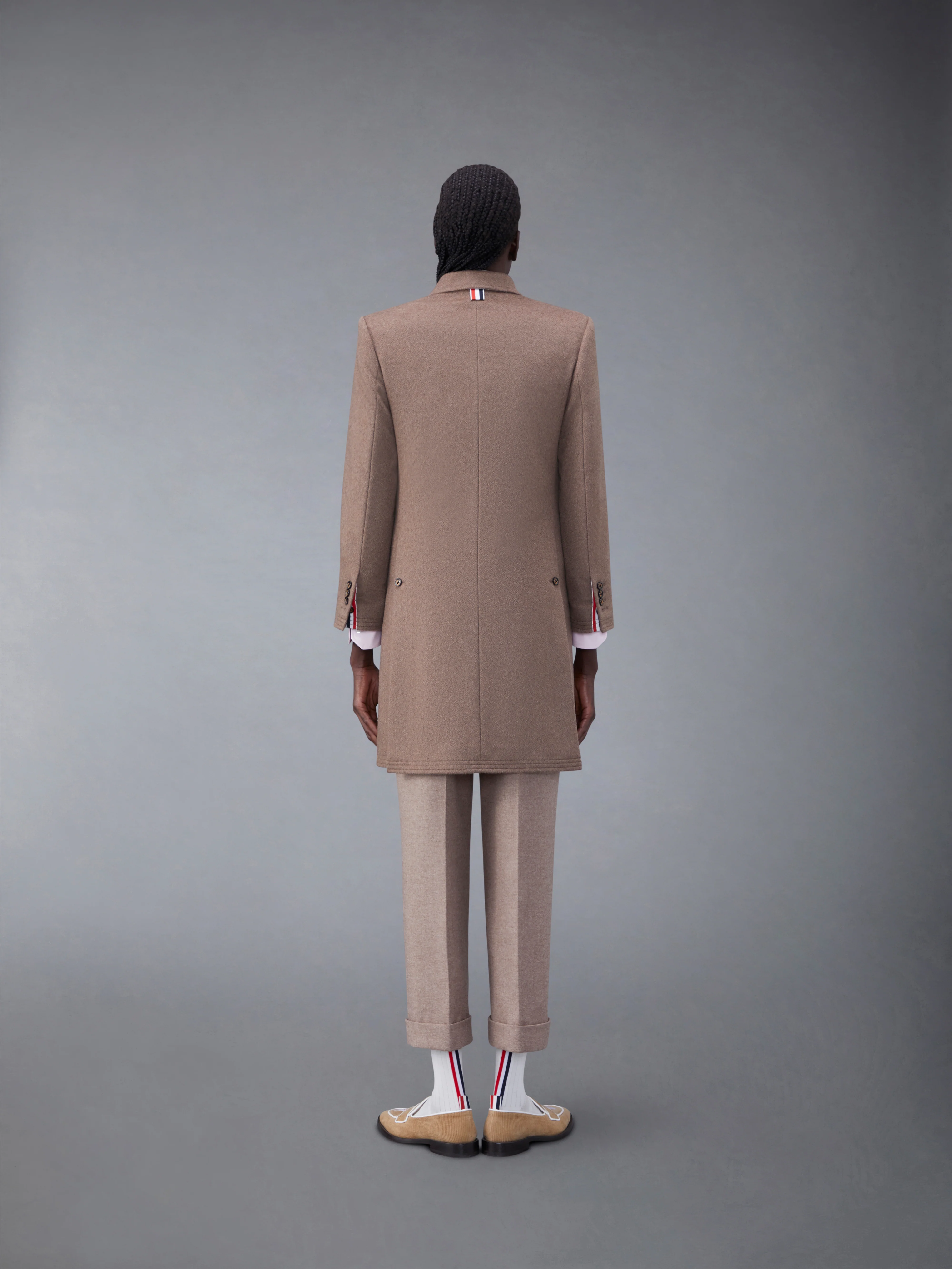 Coat Weight Cashmere Melange High Armhole Chesterfield Overcoat - Image 2