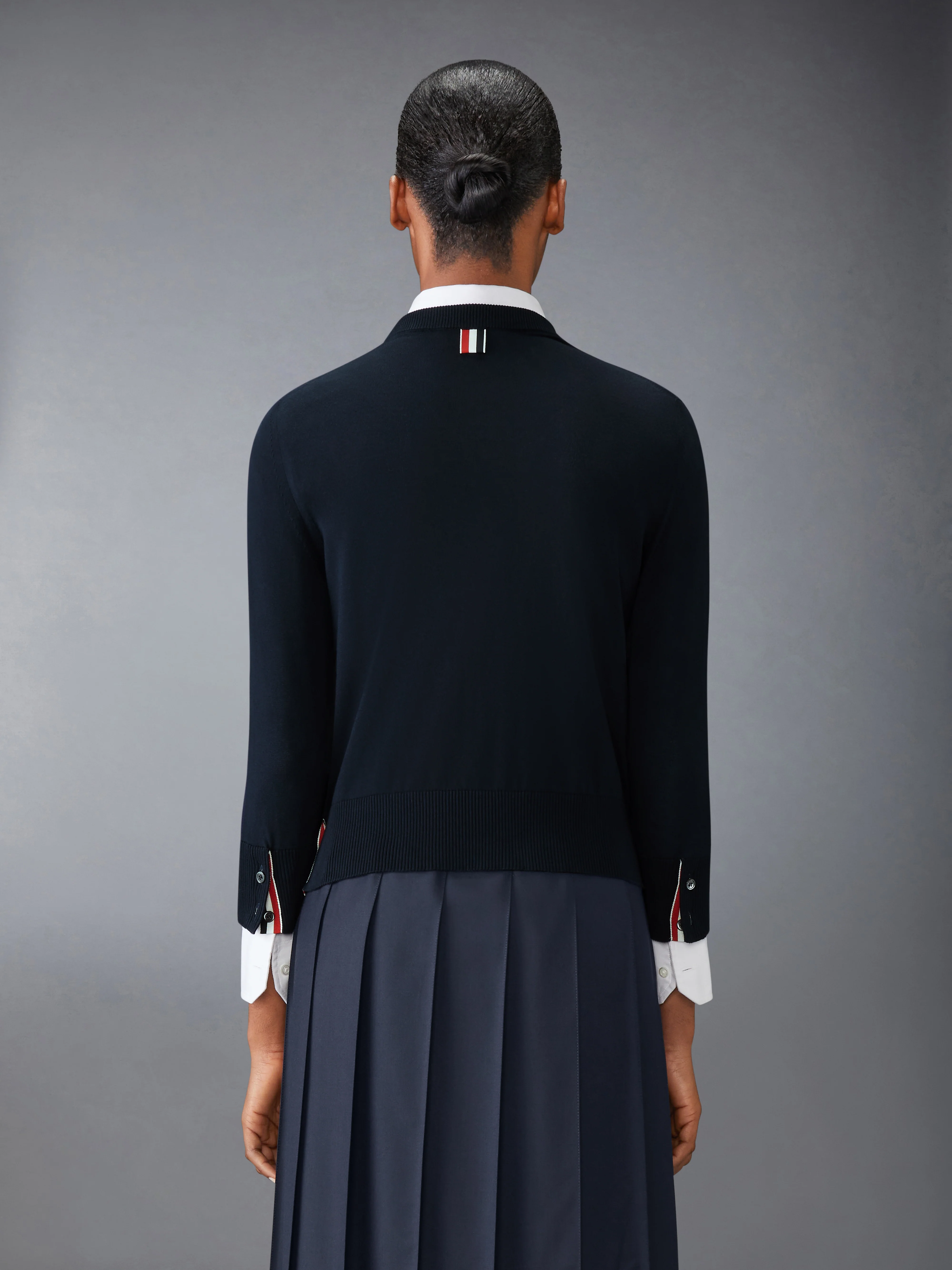 COTTON 4-BAR CREW NECK PULLOVER - Image 2