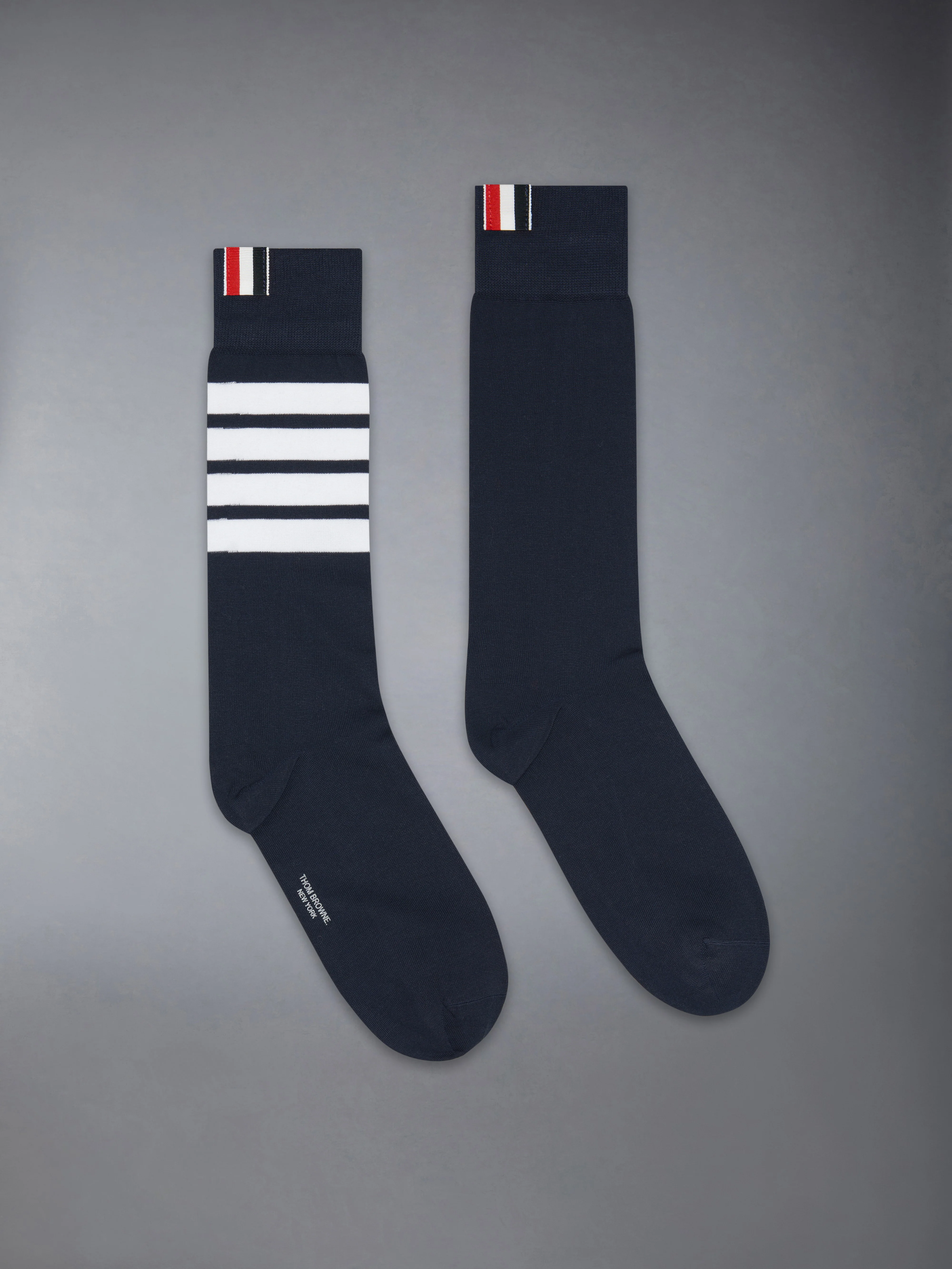 COTTON 4-BAR MID CALF SOCK