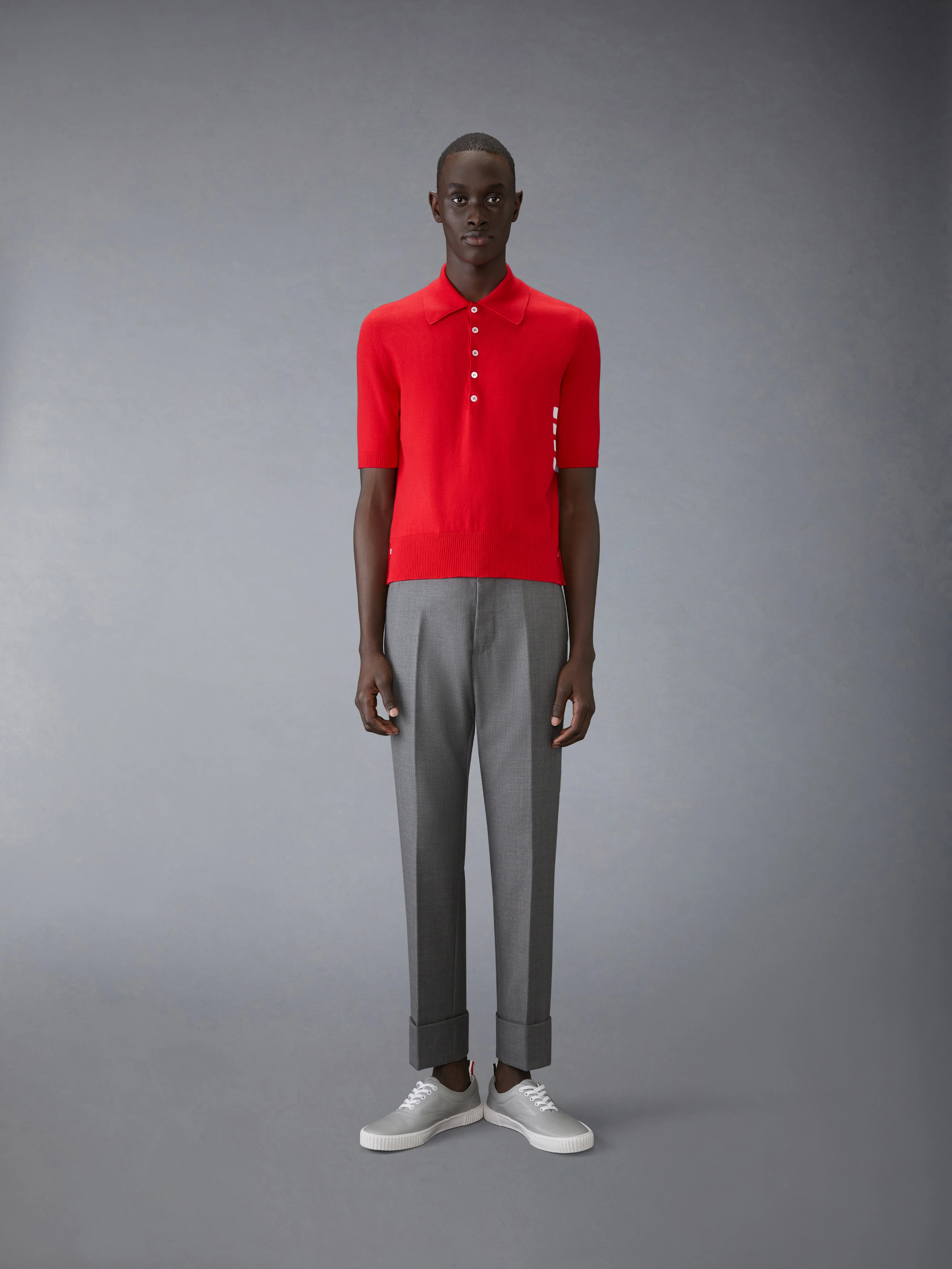 COTTON 4-BAR RELAXED FIT POLO - Image 3