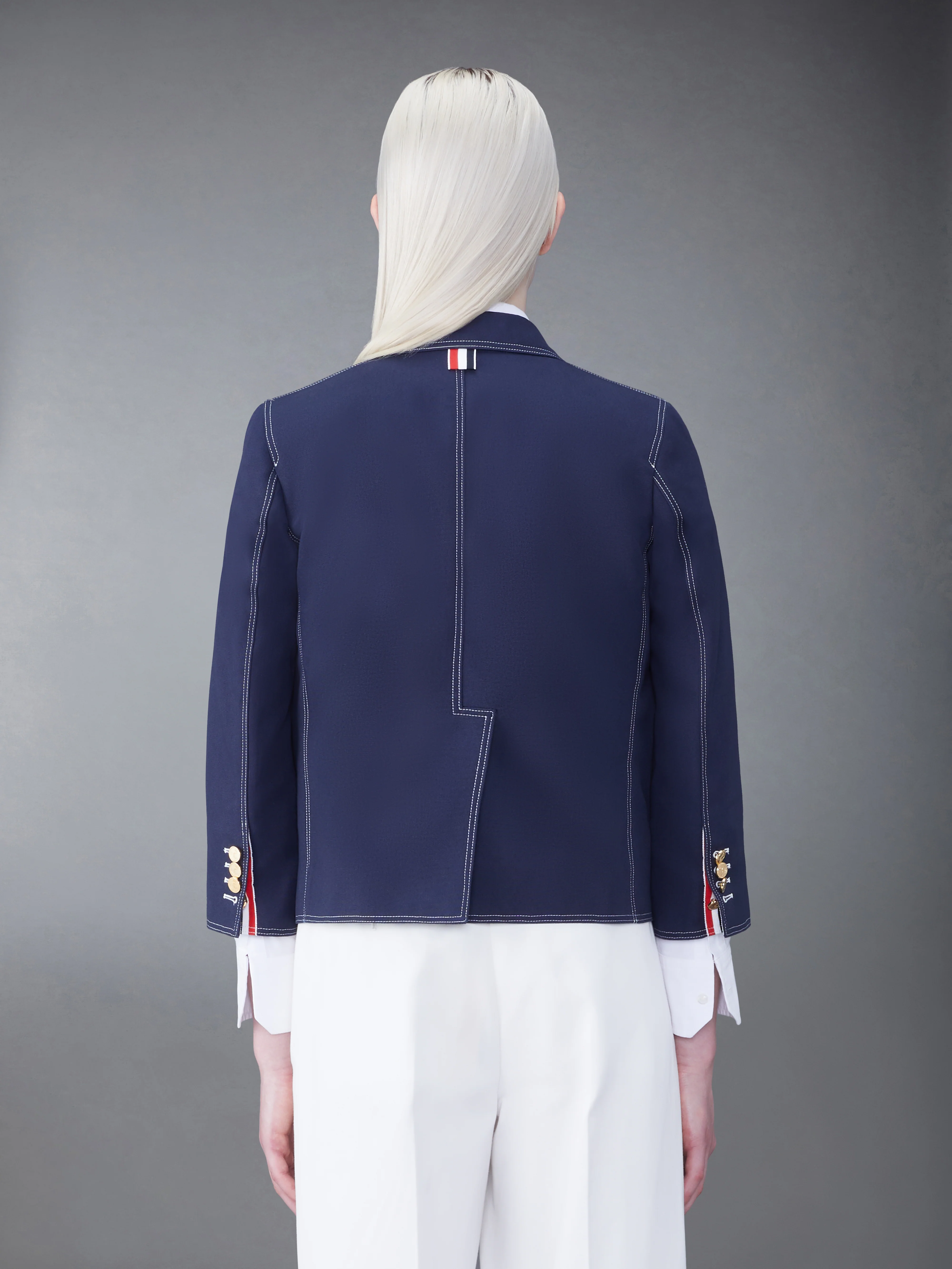 COTTON CANVAS CROPPED PATCH POCKET SACK JACKET - Image 2