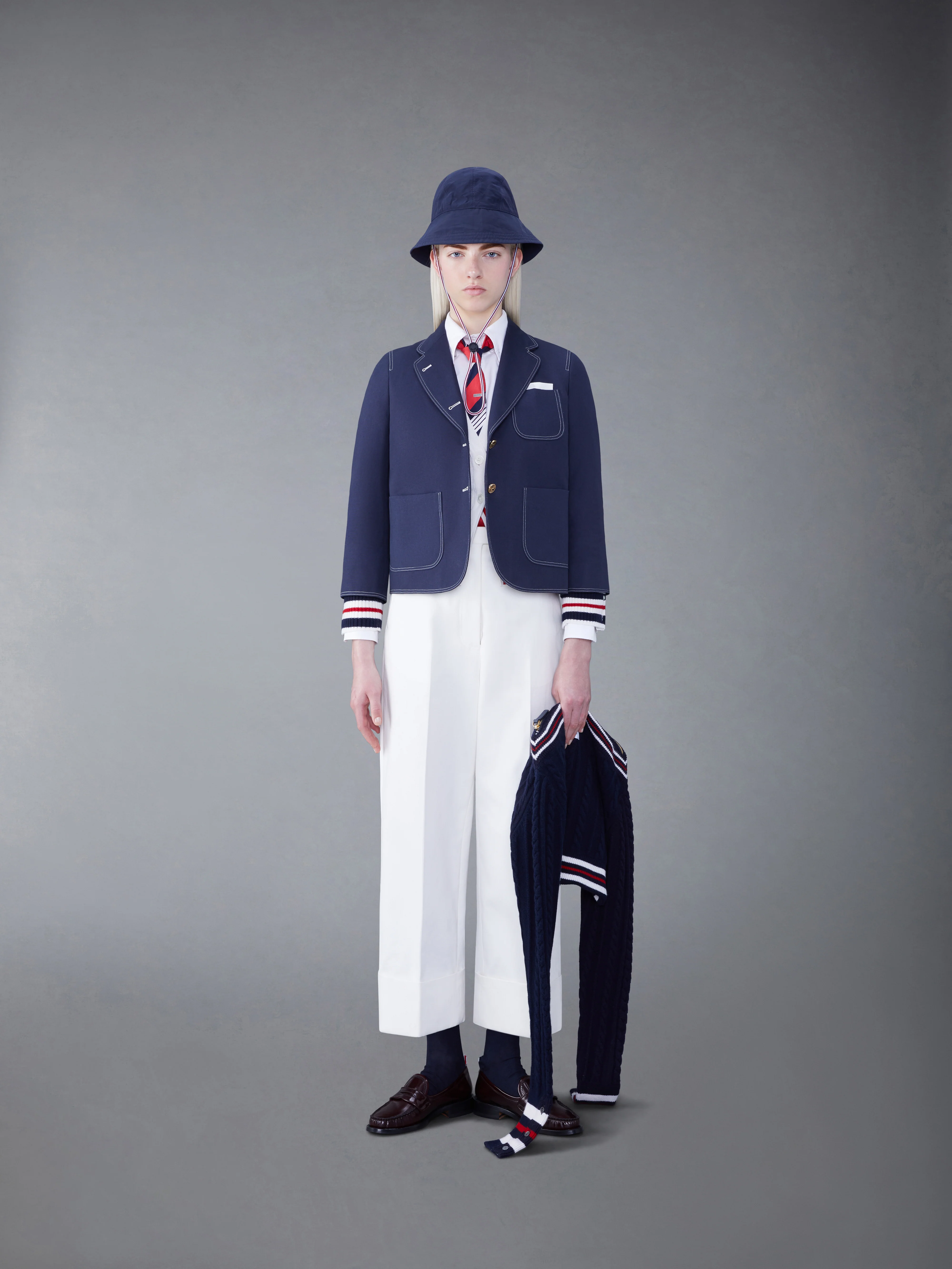 COTTON CANVAS CROPPED PATCH POCKET SACK JACKET - Image 3