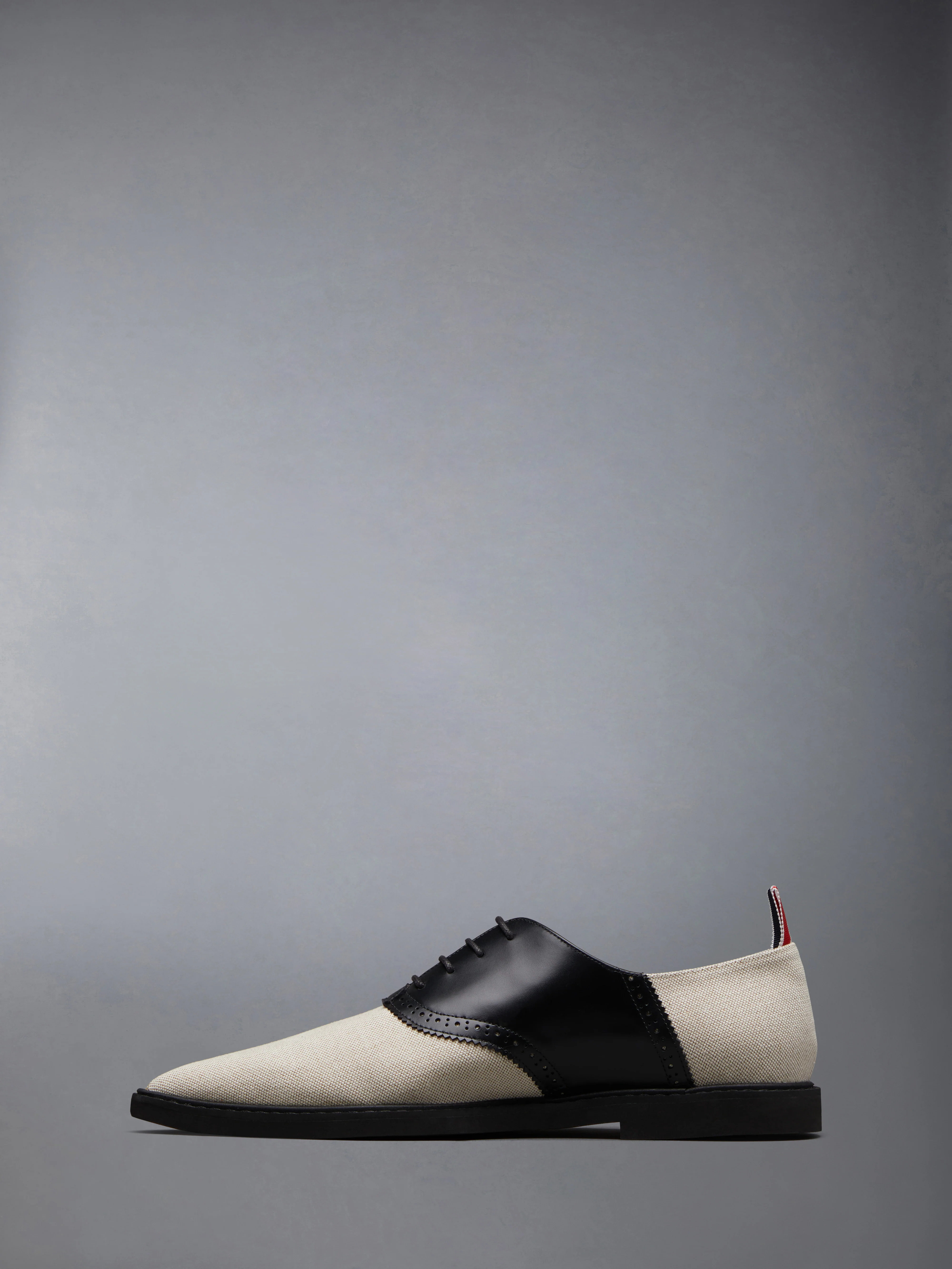 COTTON CANVAS MICRO SOLE POINTED SADDLE SHOE - Image 3