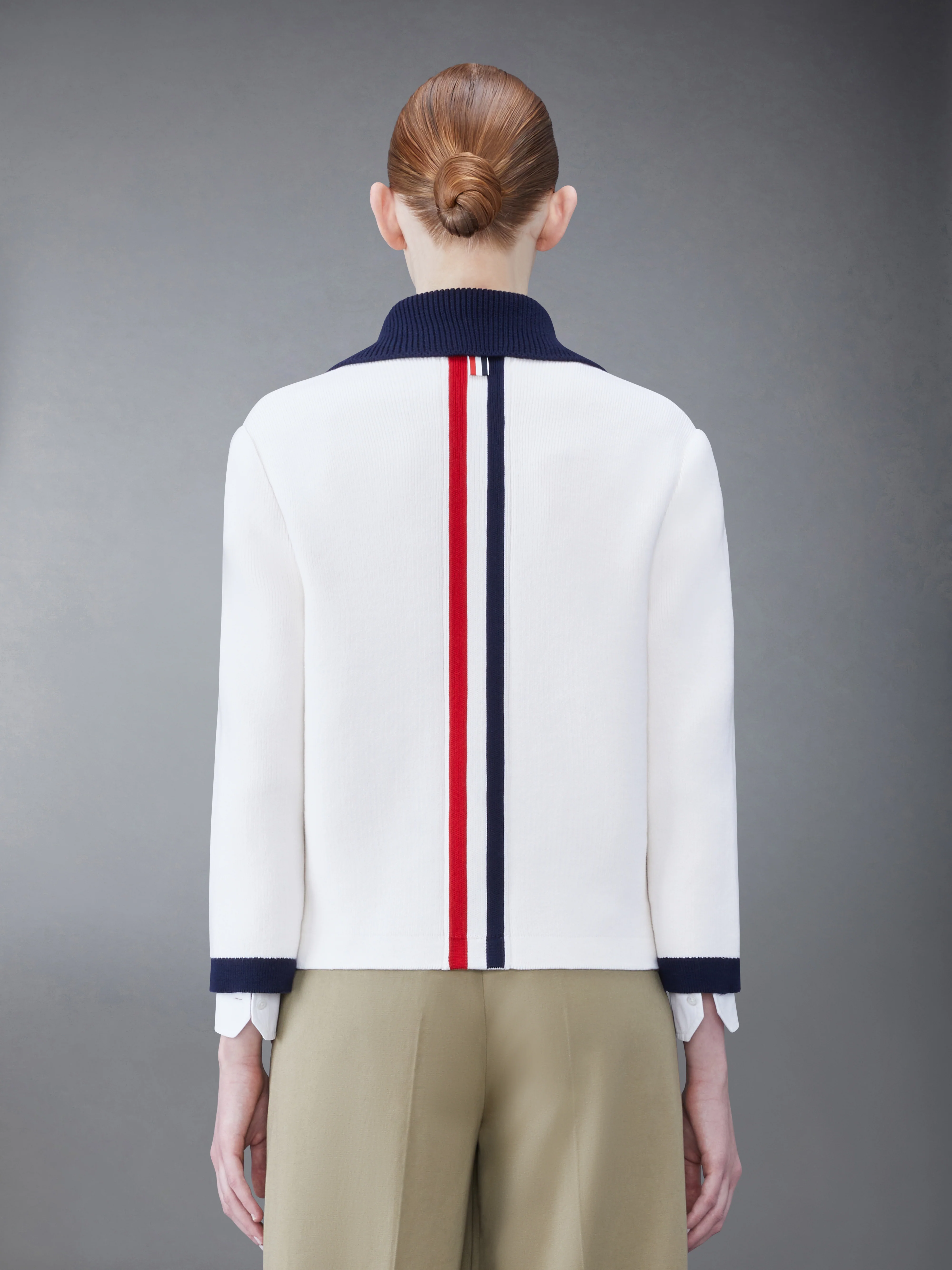 COTTON CASHMERE POLO COLLAR POCKET JACKET - Image 2