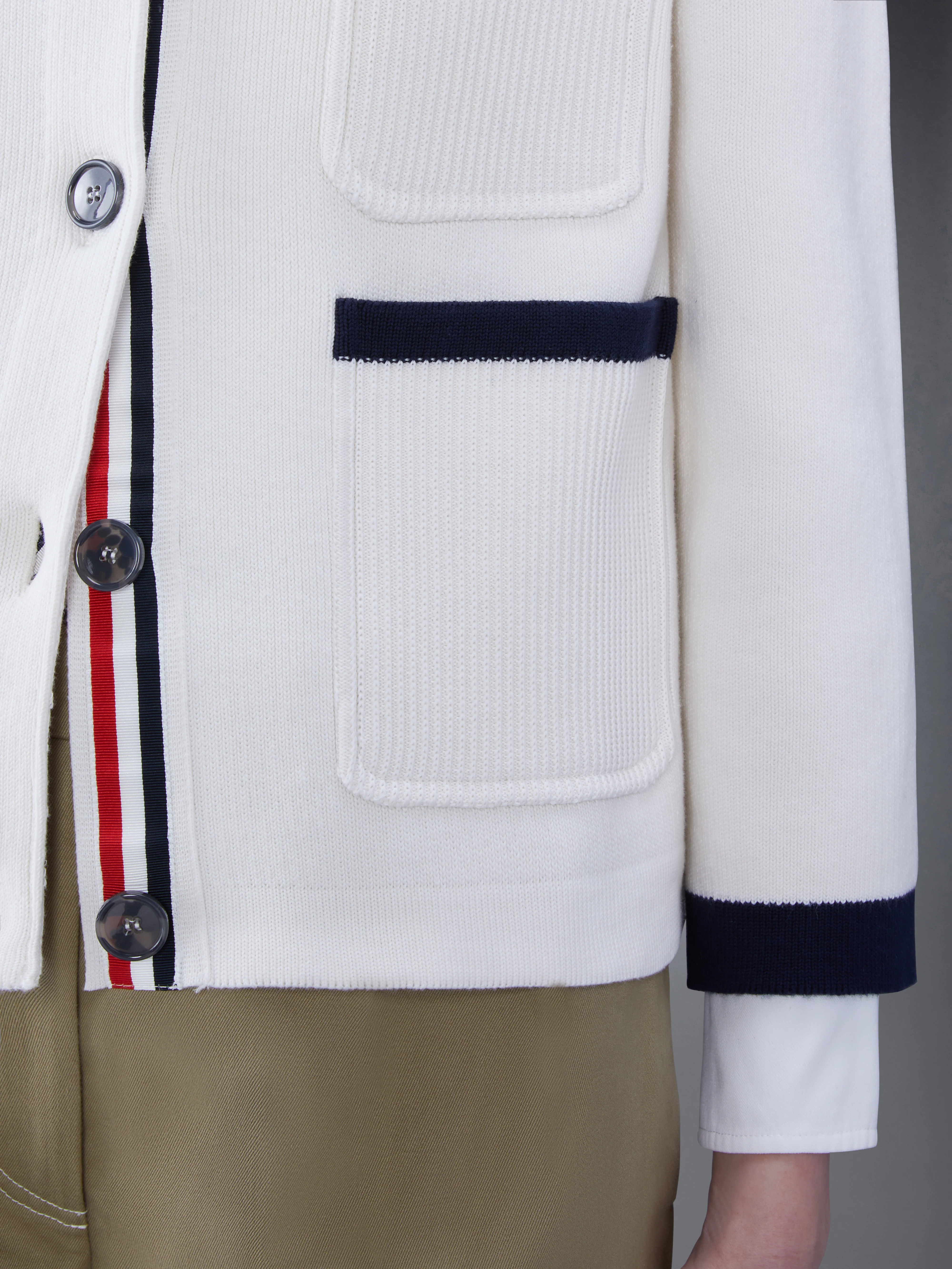 COTTON CASHMERE POLO COLLAR POCKET JACKET - Image 6