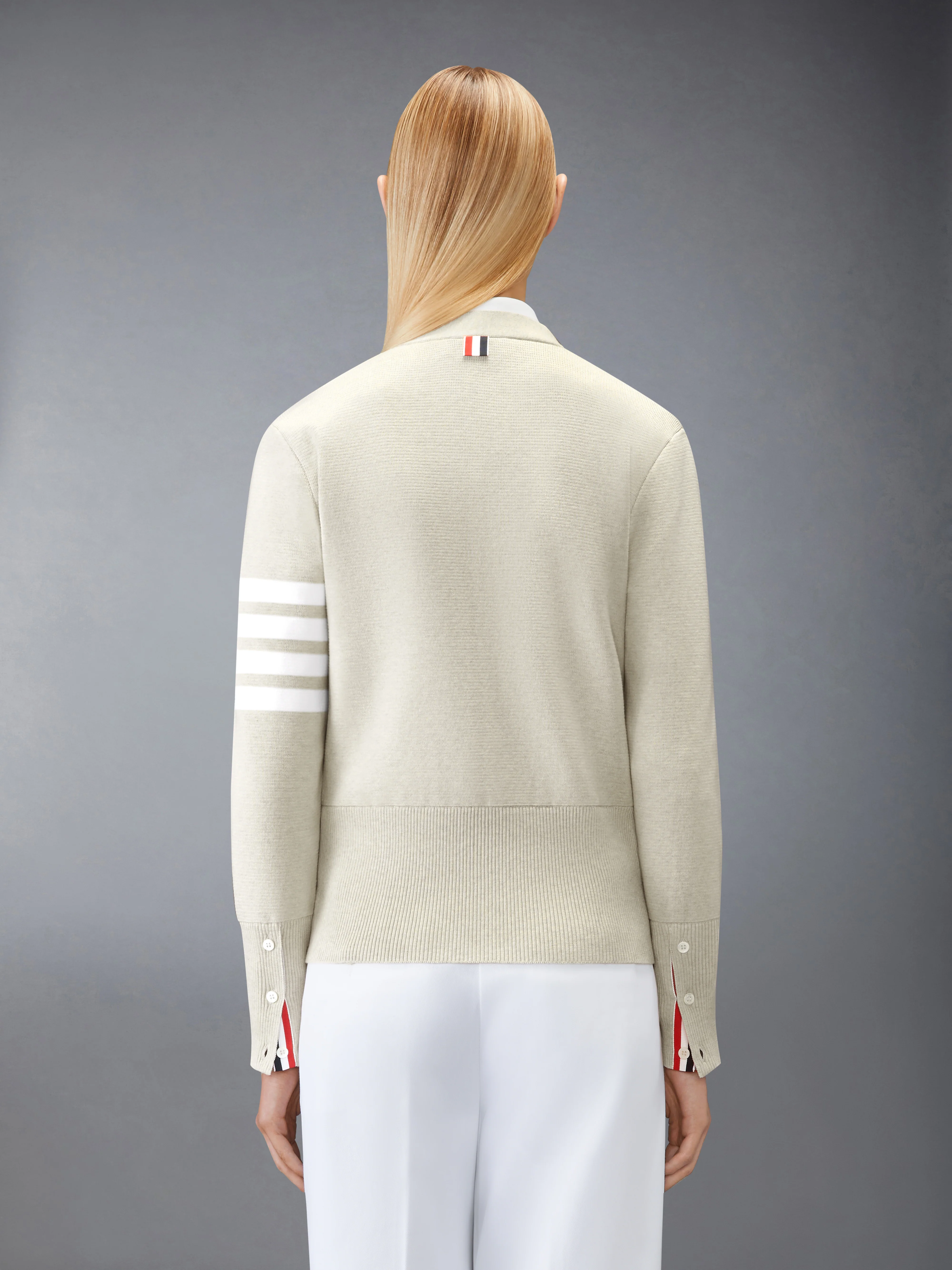 COTTON CREPE MILANO 4-BAR CARDIGAN - Image 2