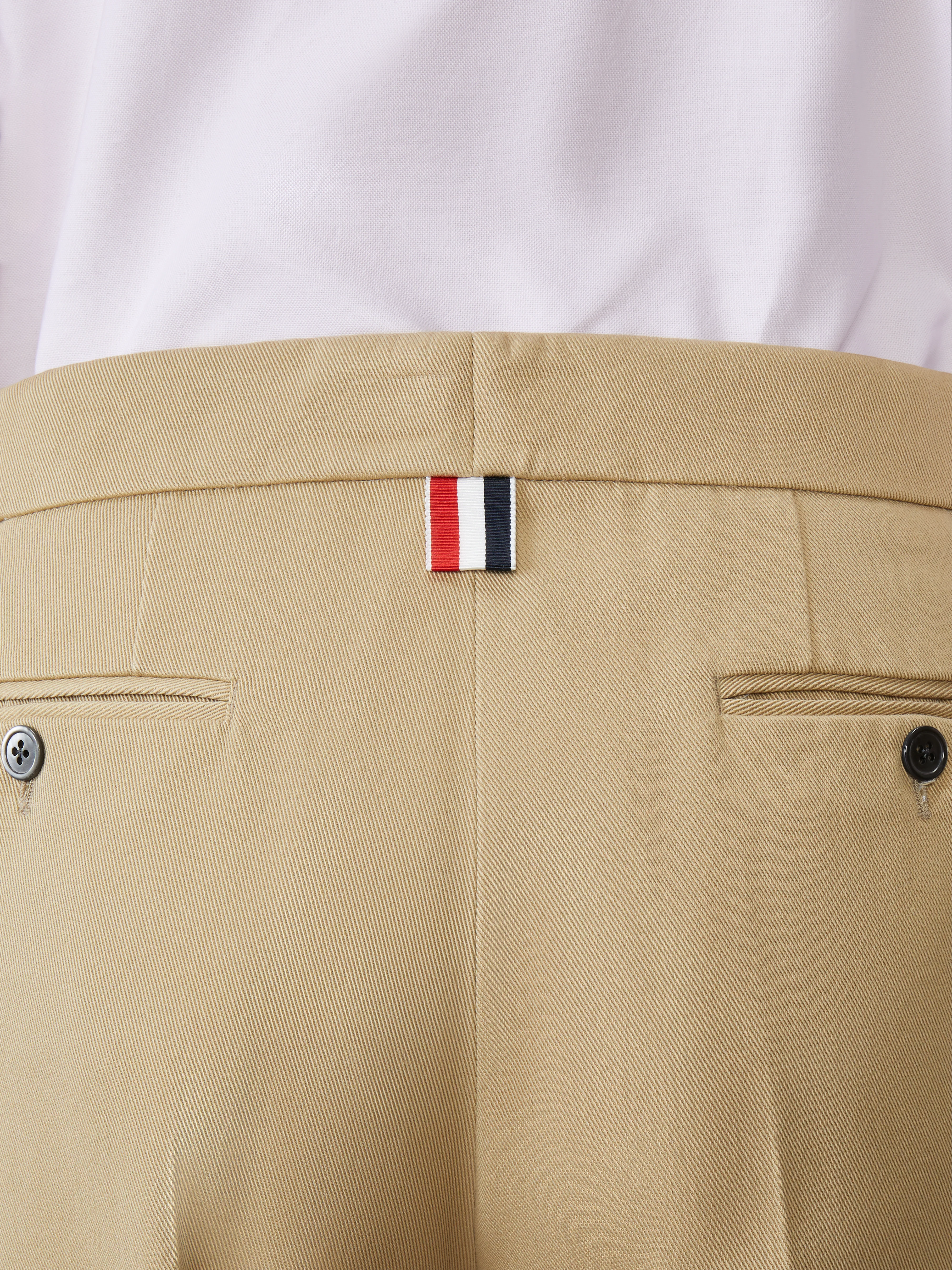 COTTON GABARDINE LOW RISE SLIM TROUSERS - Image 4