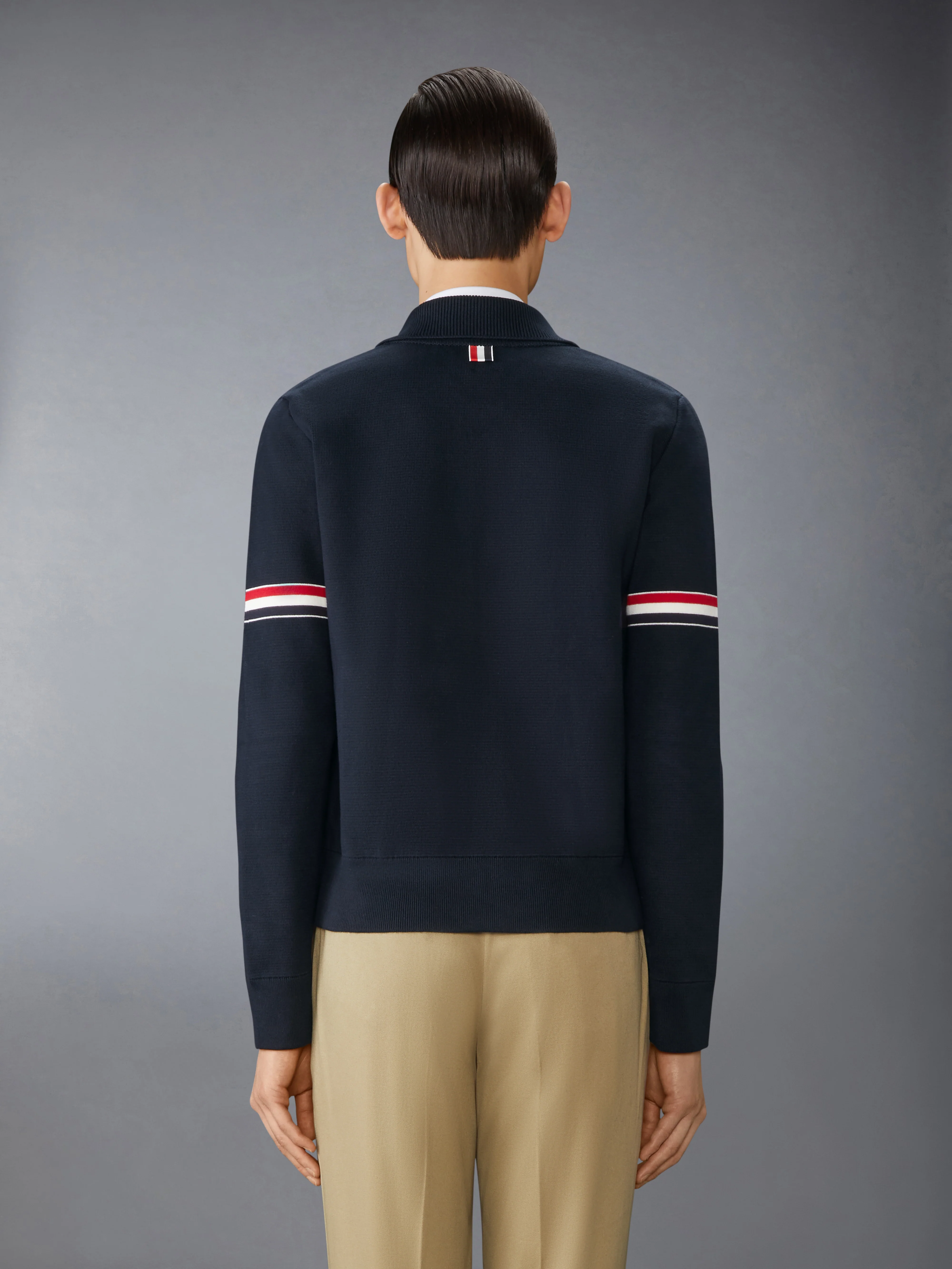 COTTON MILANO STITCH ARMBAND BOMBER JACKET - Image 2